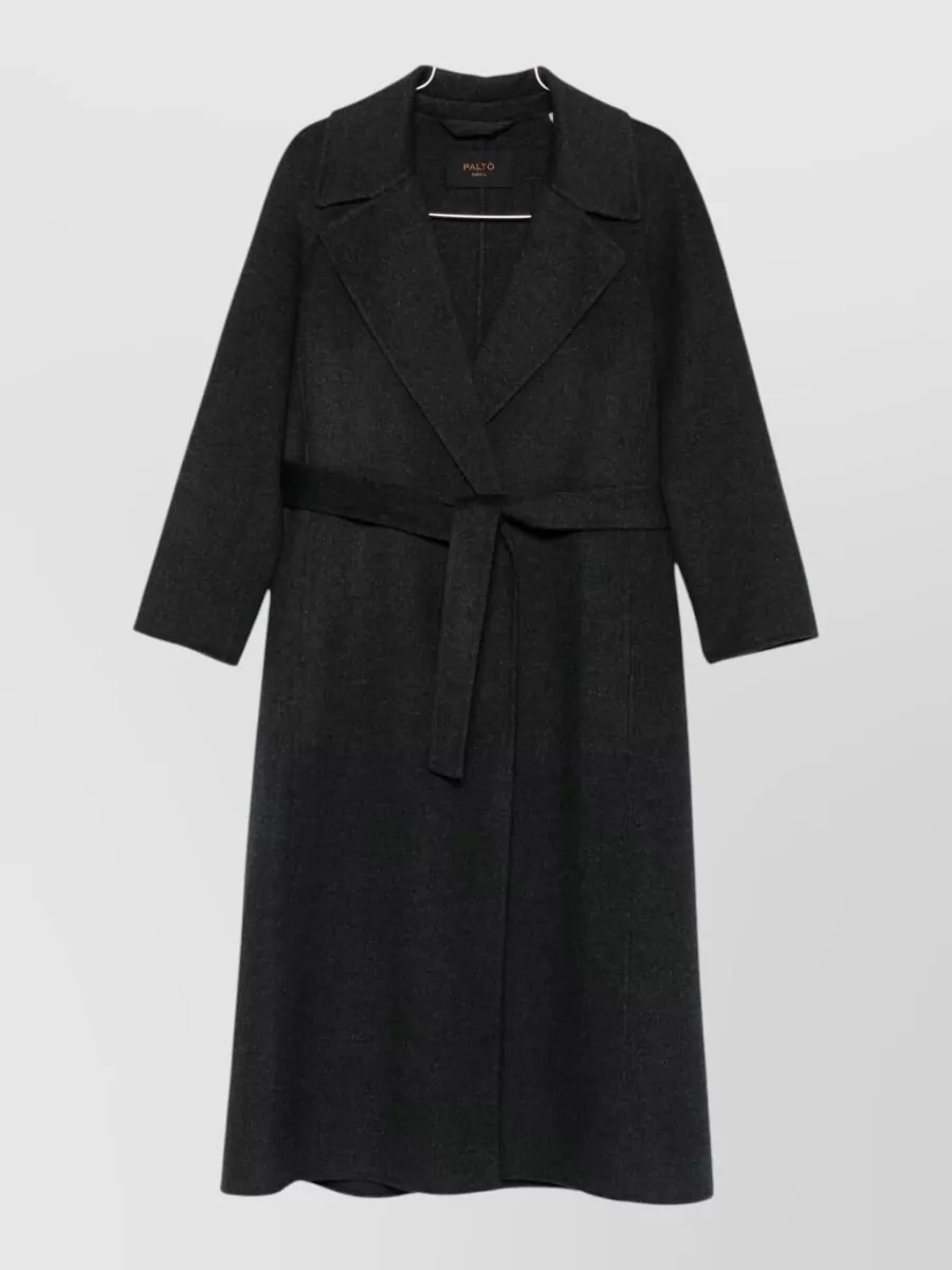 Paltò Wool belted single breasted coat