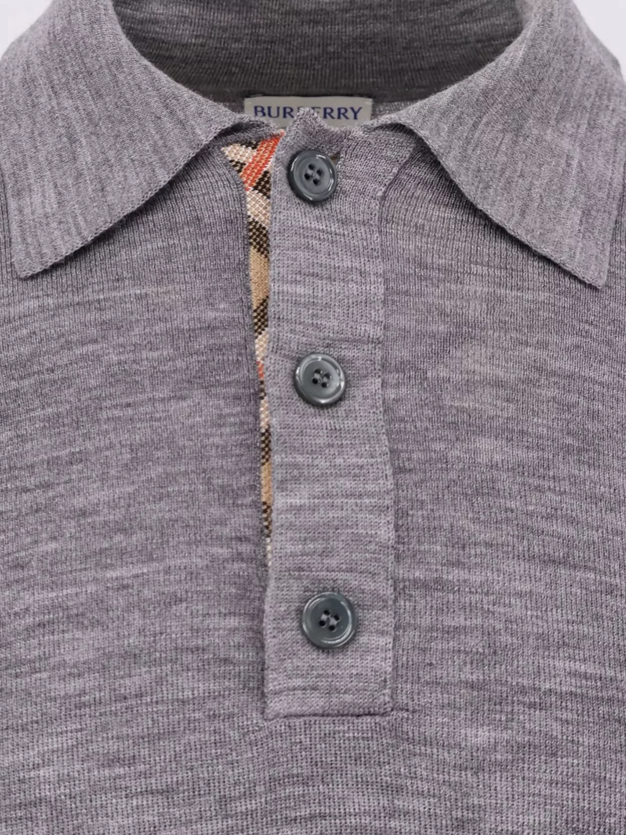 Burberry Wool Polo Sweater With Pointed Collar