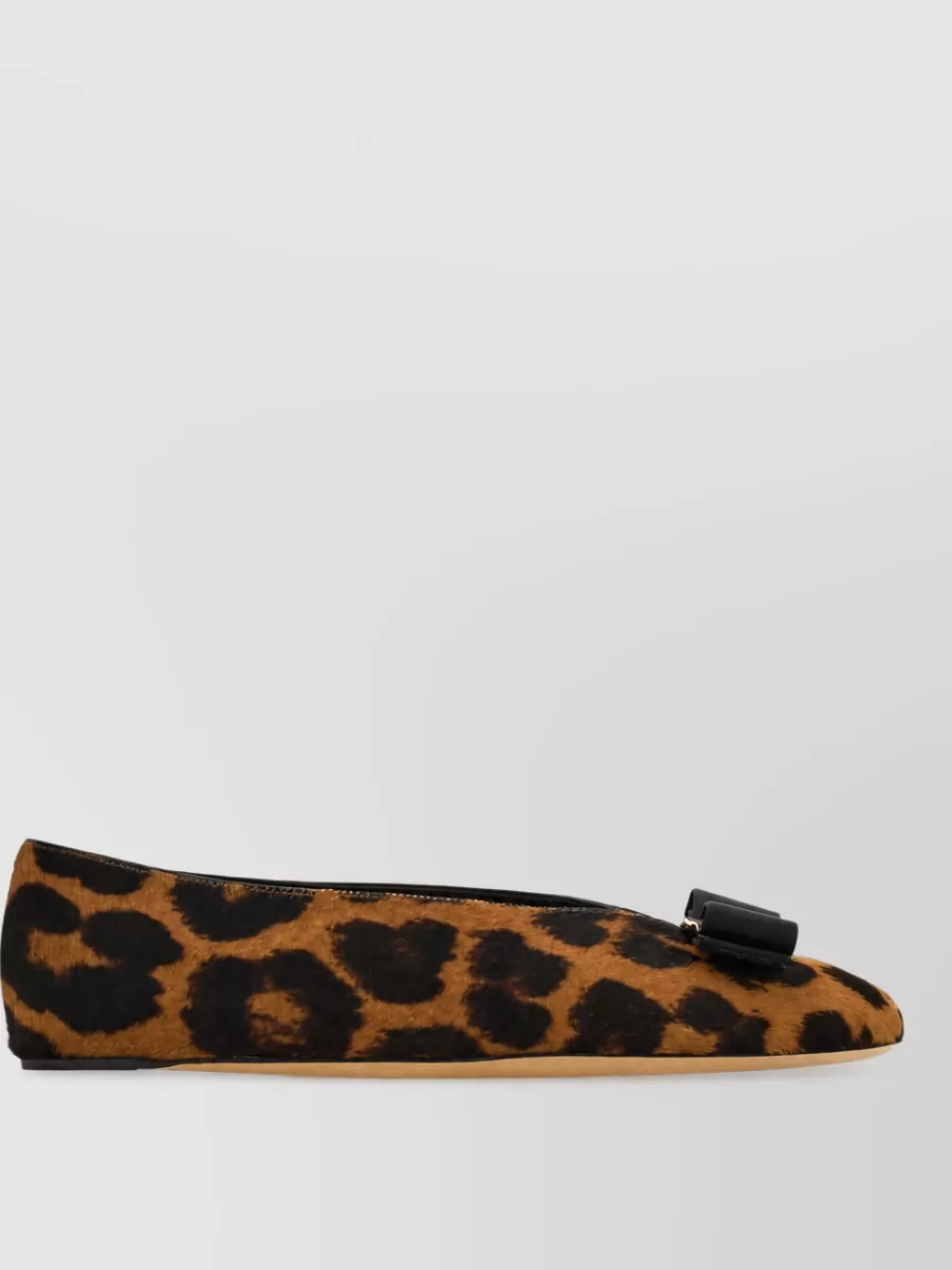 Ferragamo Leather Ballerina Shoes