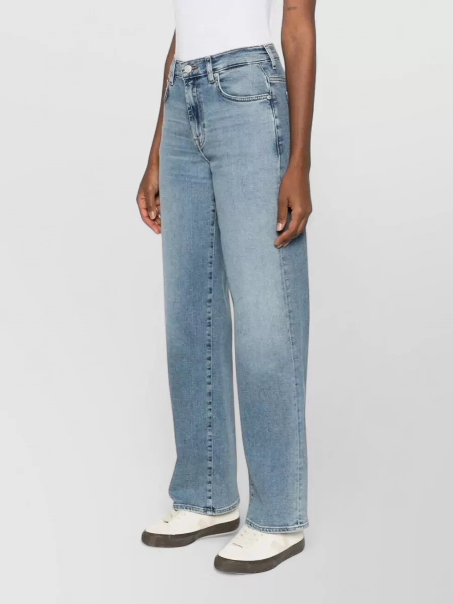 7 For All Mankind Stovepipe Straight Leg Denim Trousers