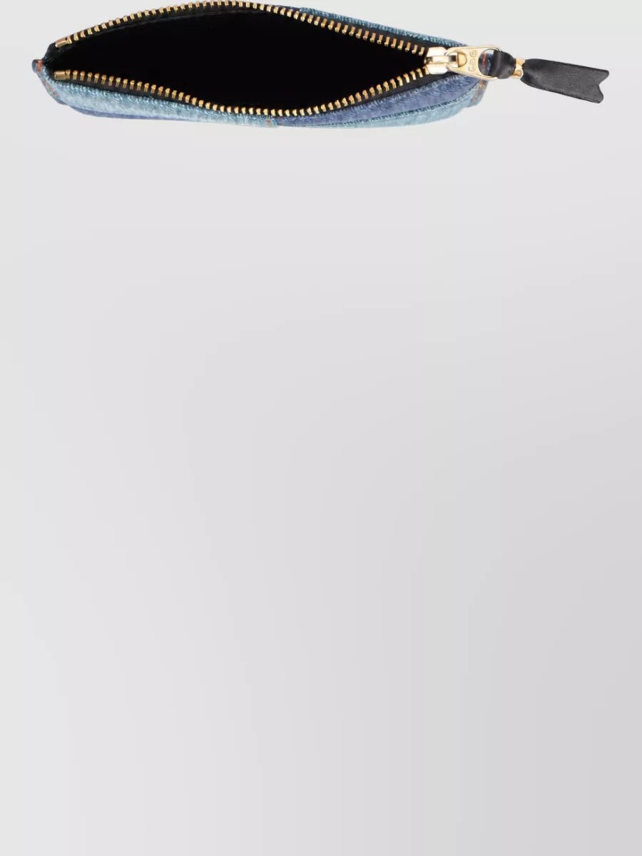 Comme Des Garçons Leather Denim Patchwork Clutch Bag