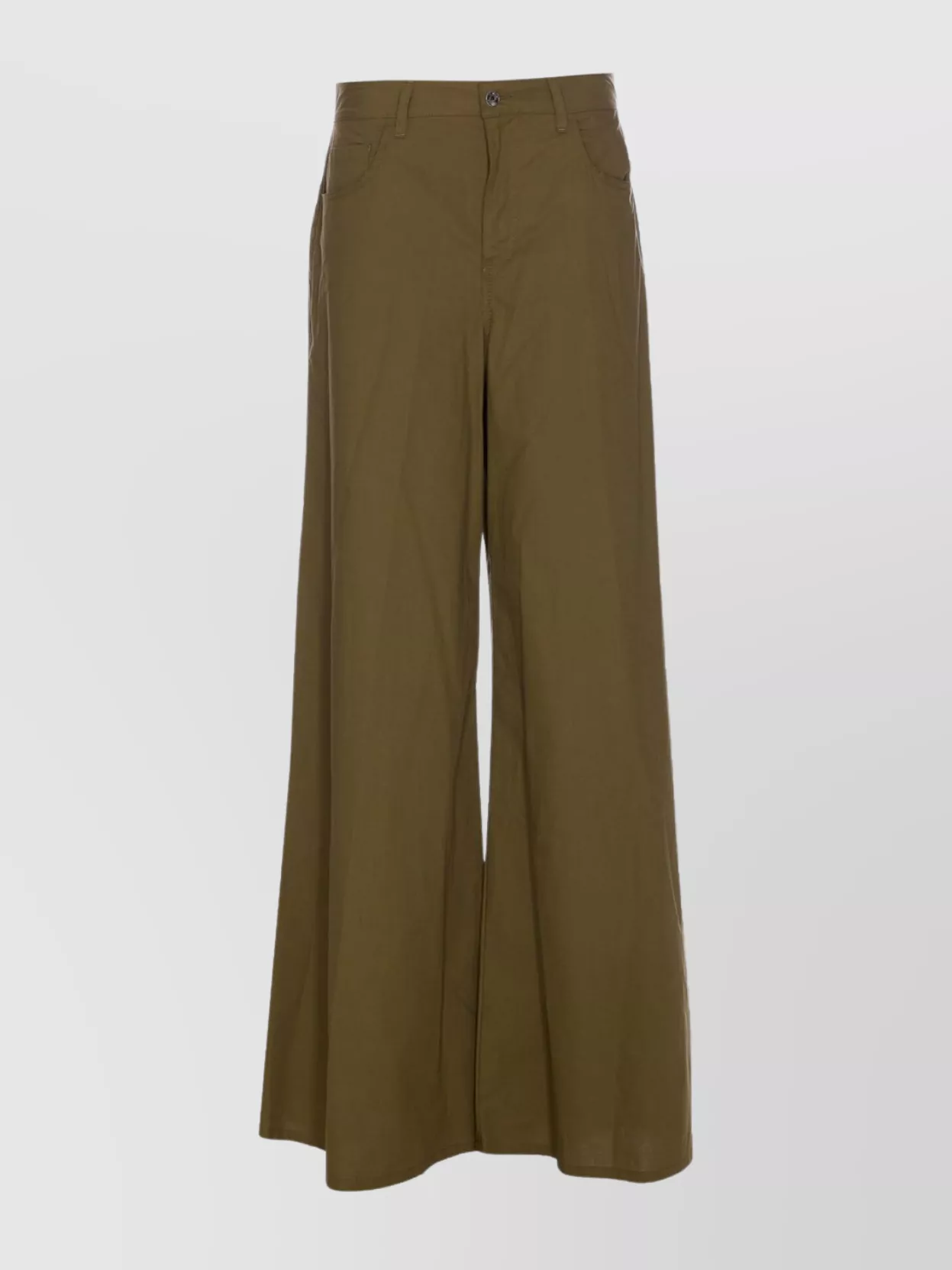 Liu •jo Wide-leg Flared Trousers With Back And Side Pockets