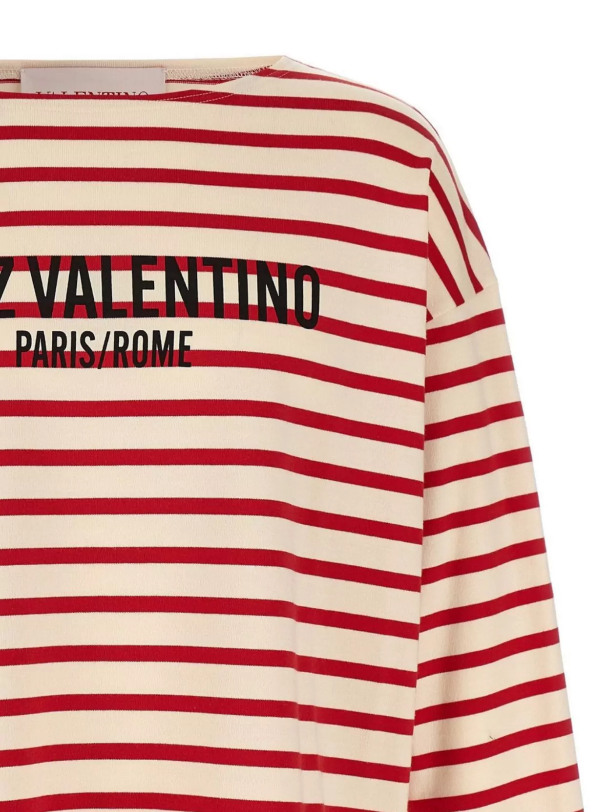 Valentino Garavani 'Chez Valentino' Striped Long Sleeve T-Shirt