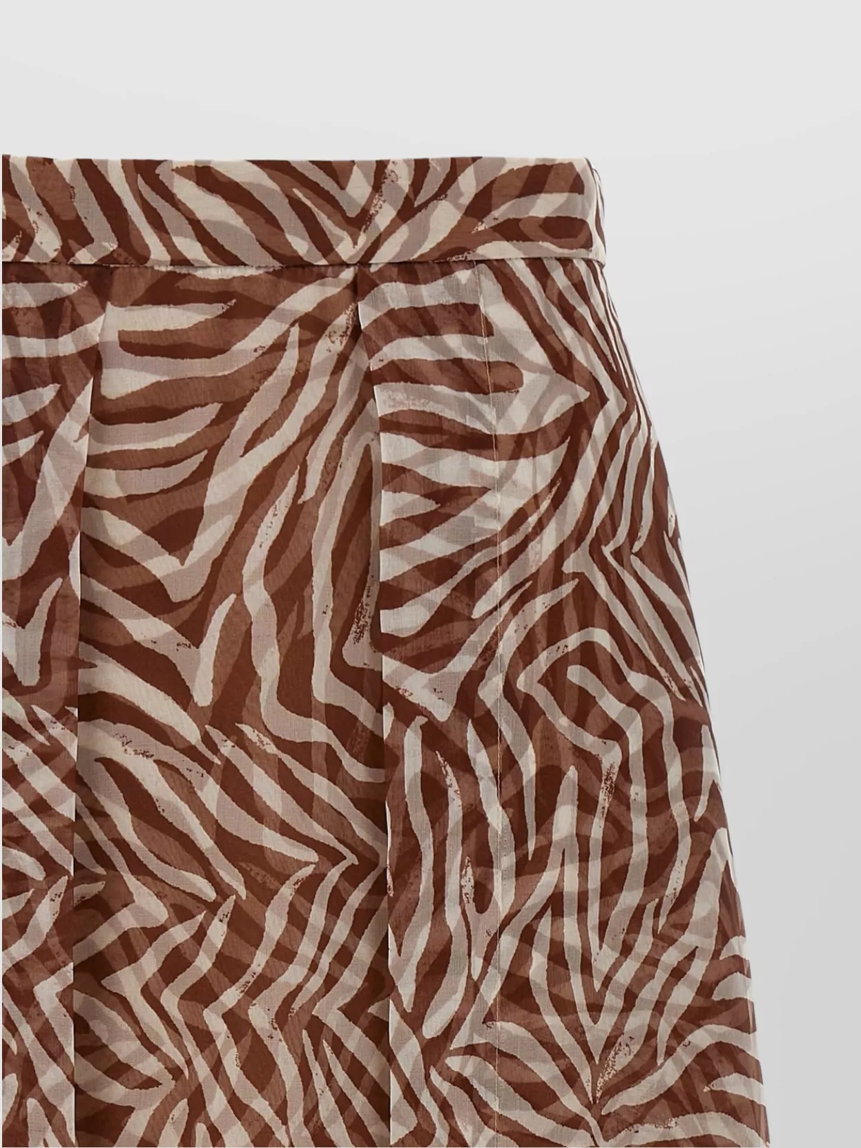 Brunello Cucinelli 'A-Line Zebra Sheer Midi Skirt'
