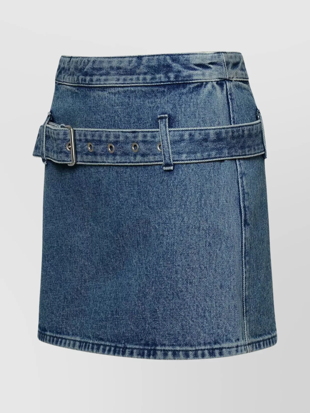 Shop Ambush Denim Skirt With Adjustable Waist Belt