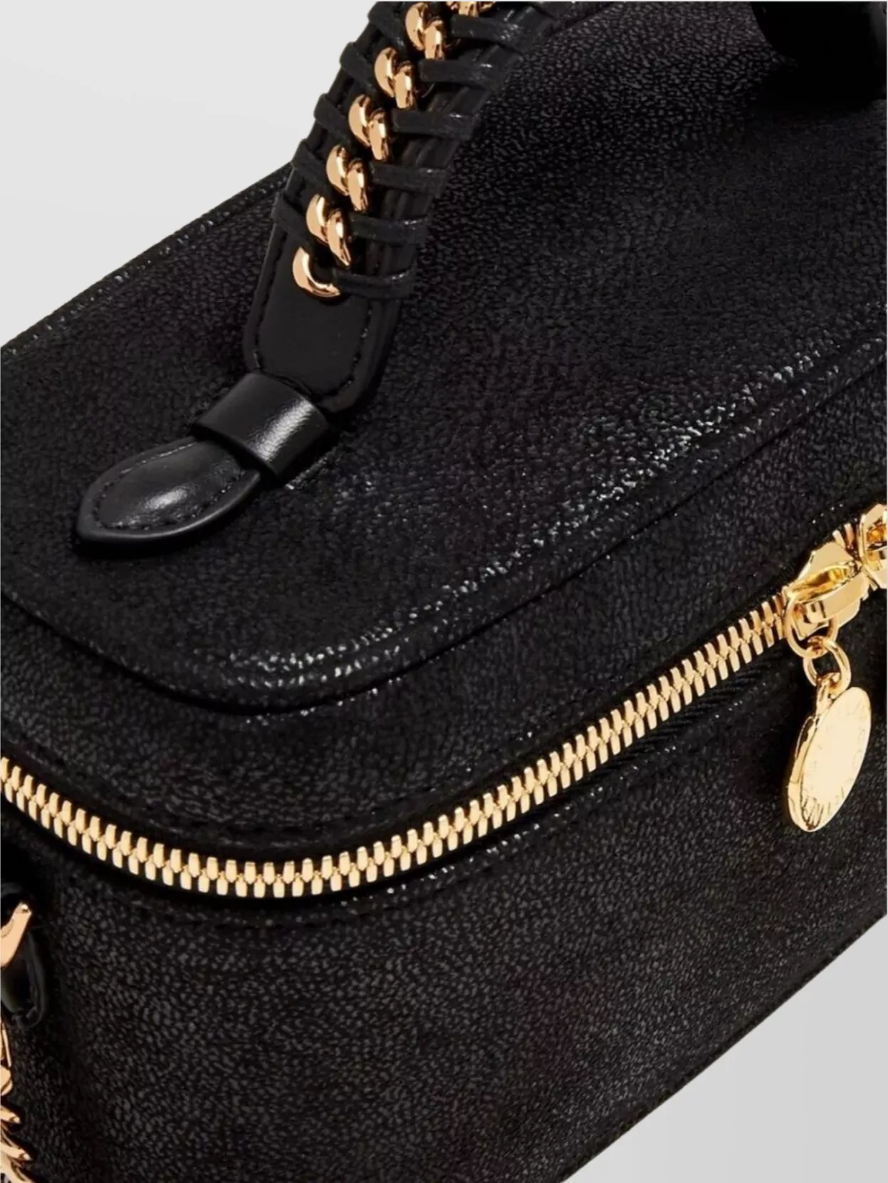 Stella Mccartney Chain Strap Textured Top Handle Tote Bag