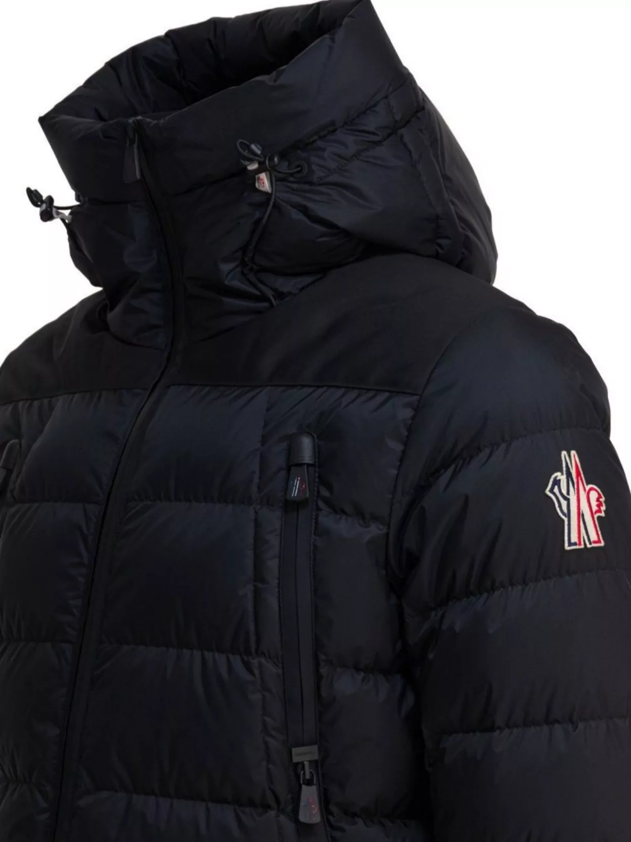 Moncler Hooded Quilted Ski Down Jacket In Black