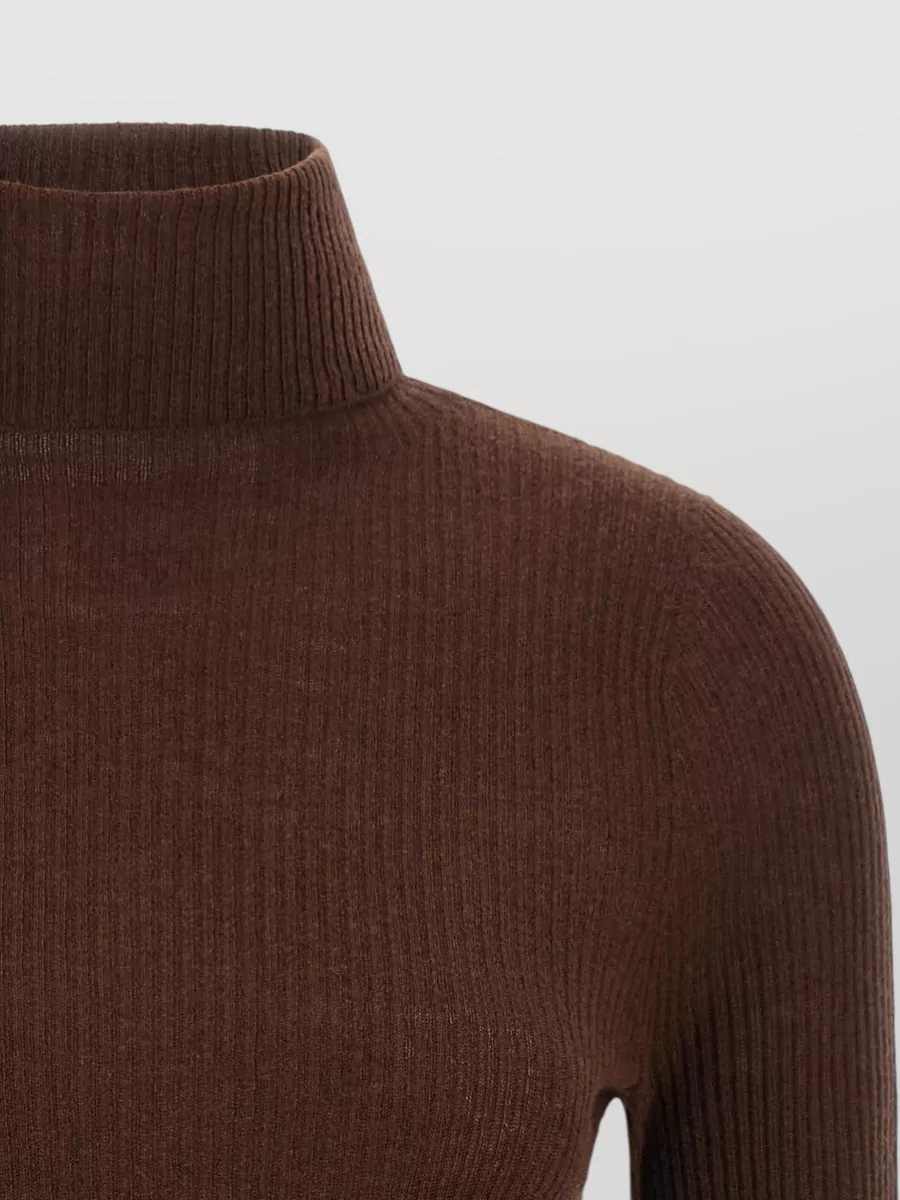 Fabiana Filippi Cashmere Silk Ribbed Turtleneck Sweater
