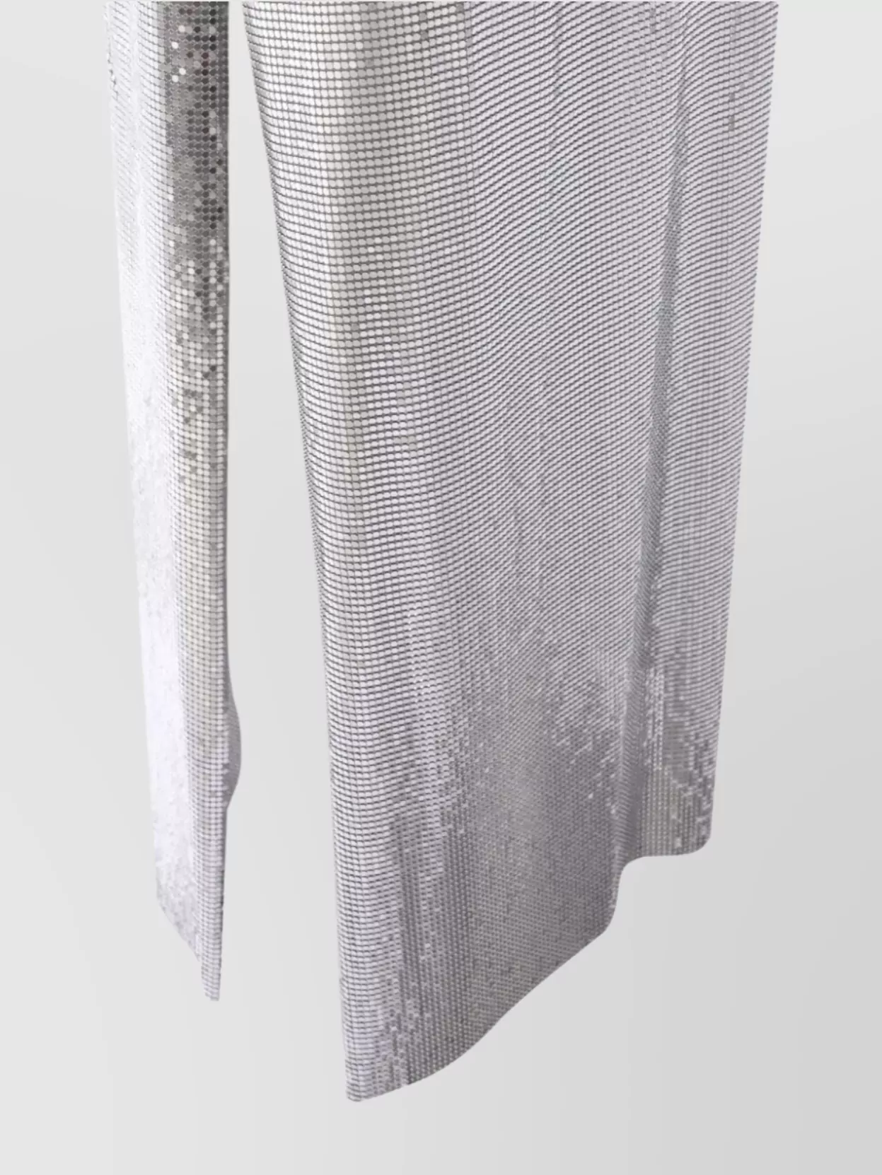 Paco Rabanne Mesh Draped Maxi Sequin Dress