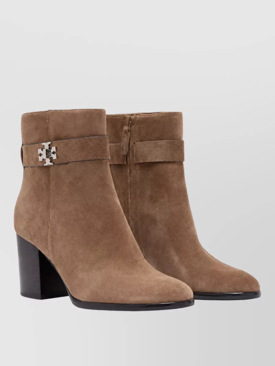 Tory Burch Leather Heeled Ankle Boots 70Mm