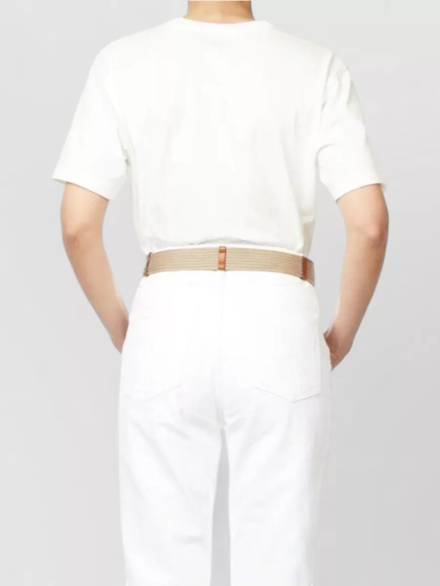 Jérôme Dreyfuss Wide Webbed Belt Contrast Stitching Accents