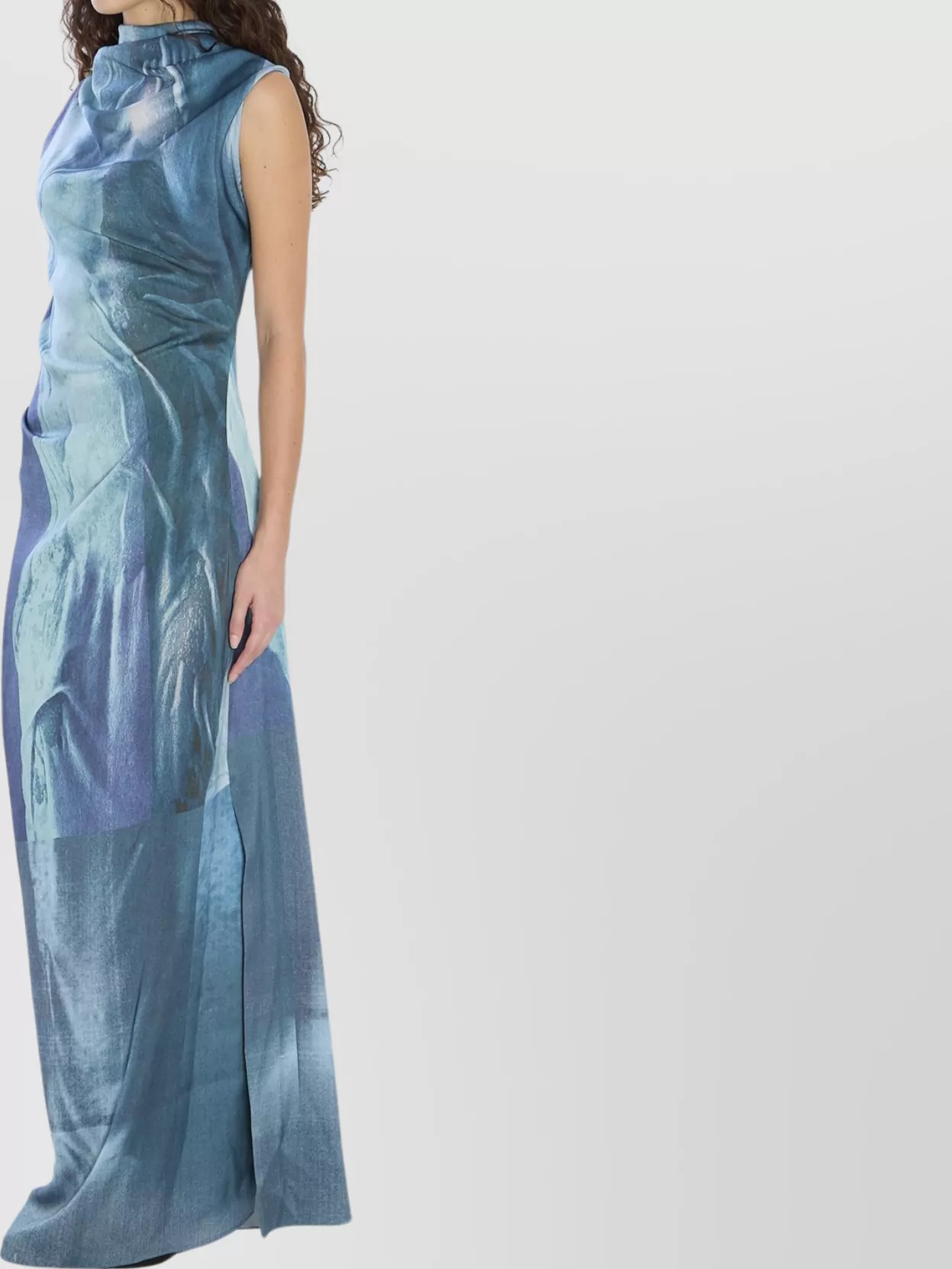 Jean Paul Gaultier Adjustable Neckline One-Shoulder Long Dress