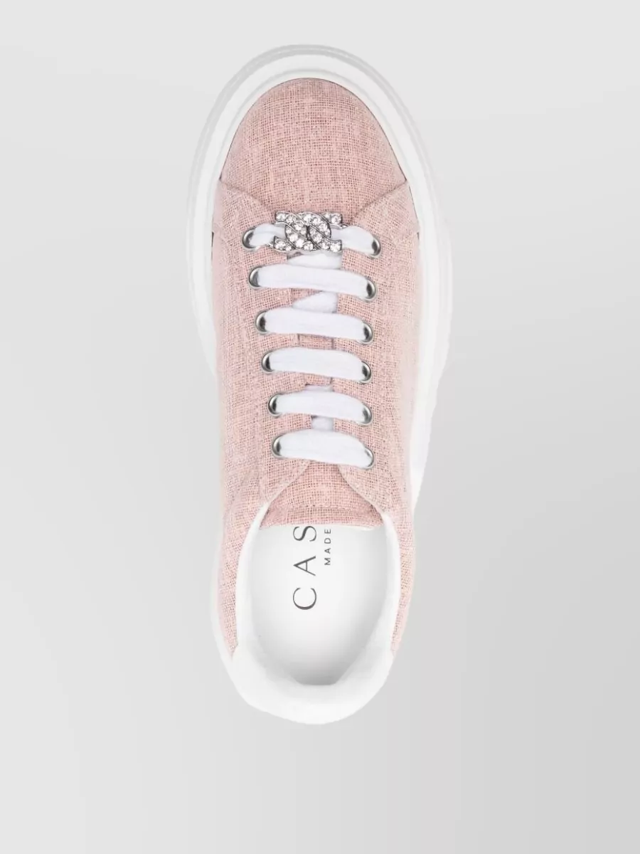 Casadei Nexus Sneakers Platform Sole Round Toe Embellishment