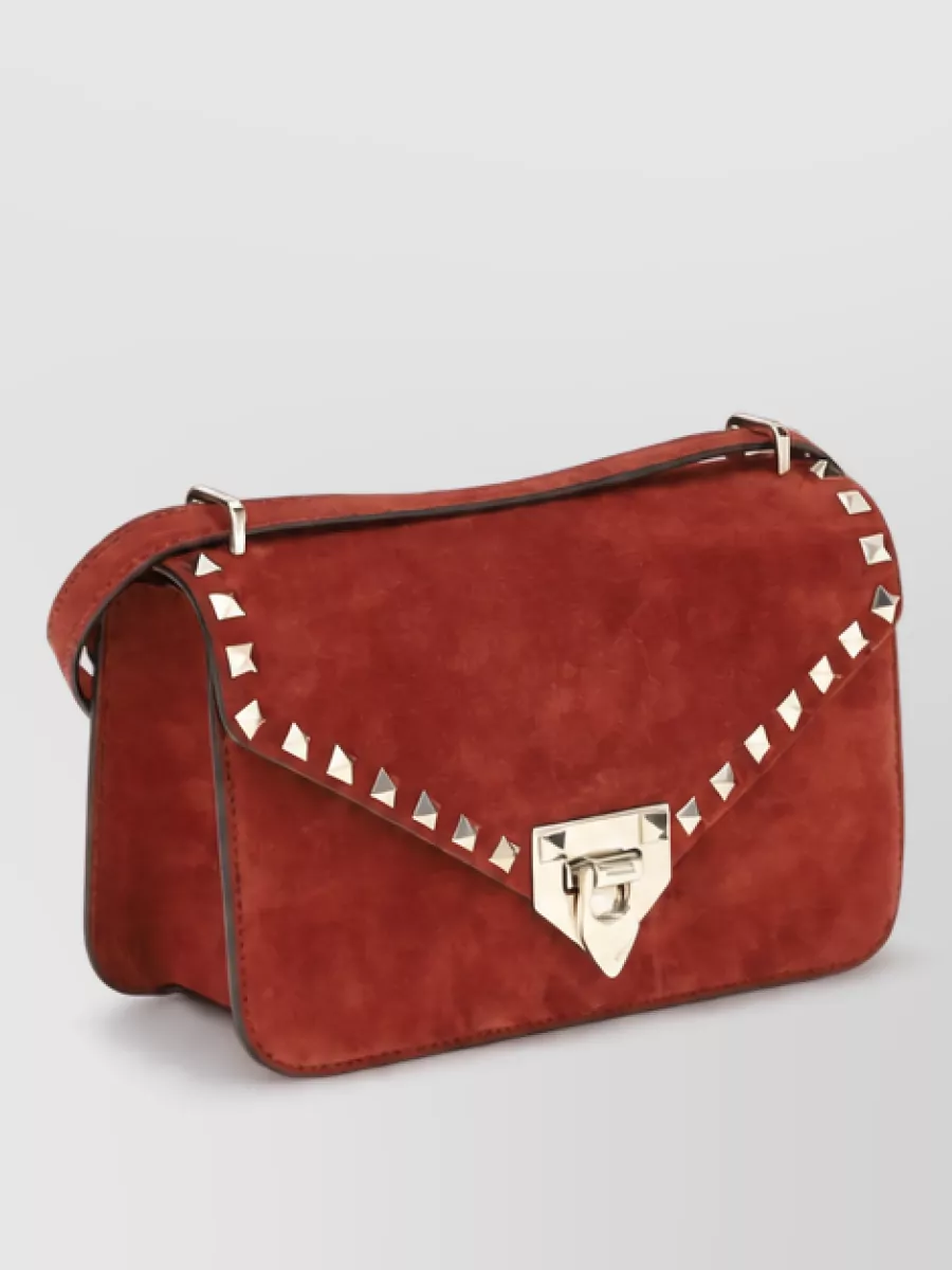Valentino Garavani rockstud spike mini leather clutch bag