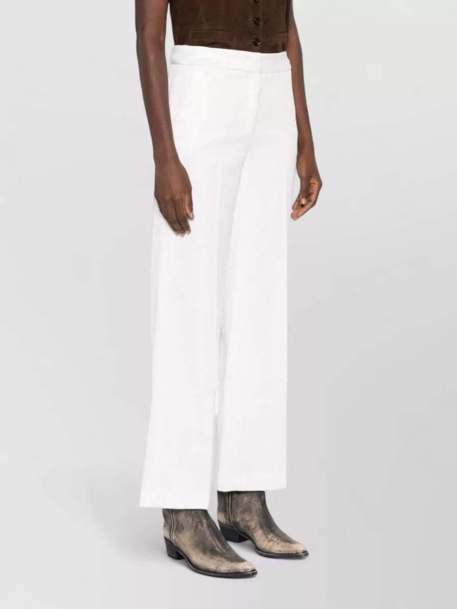 Via Masini 80 Ribbed Wide-Leg Trousers