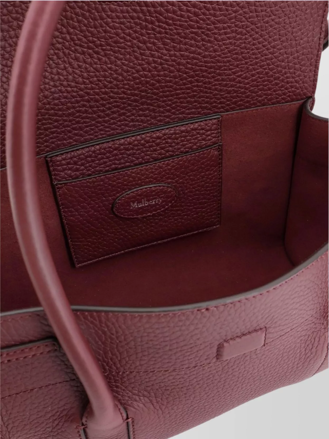 Mulberry Logo Embossed Leather Shoulder Bag
