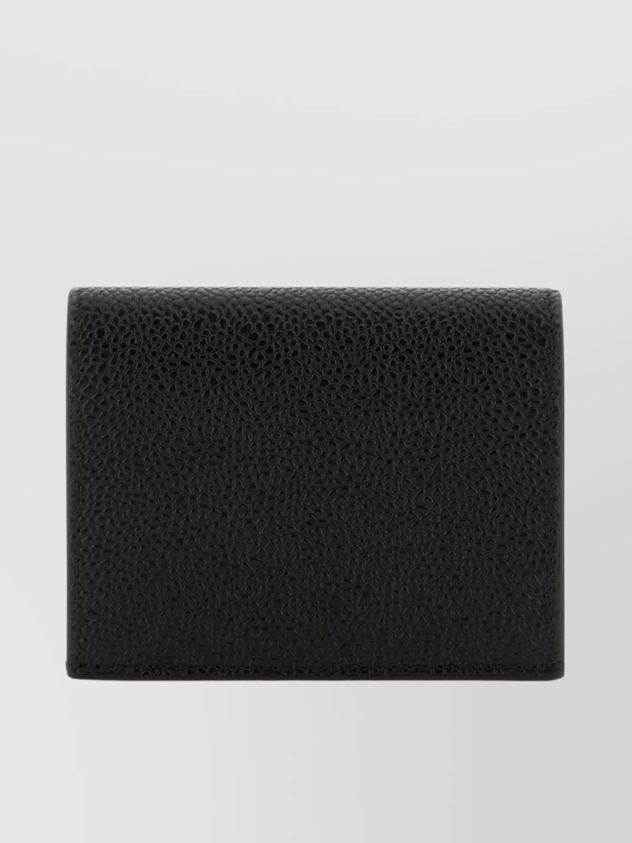 Thom Browne Textured Bifold Leather Card Holder In Black