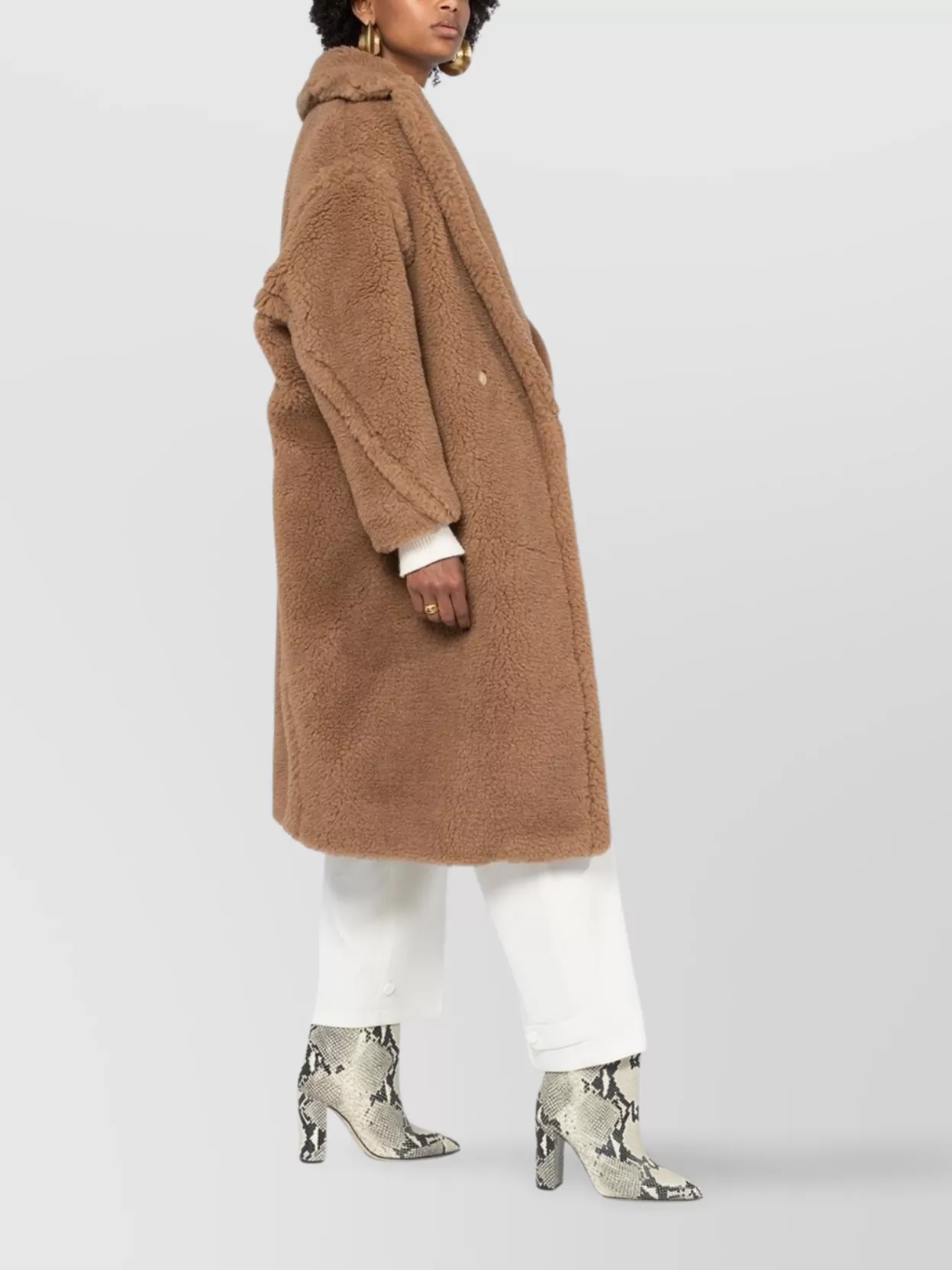Max Mara Double Breasted Long Coat Pockets