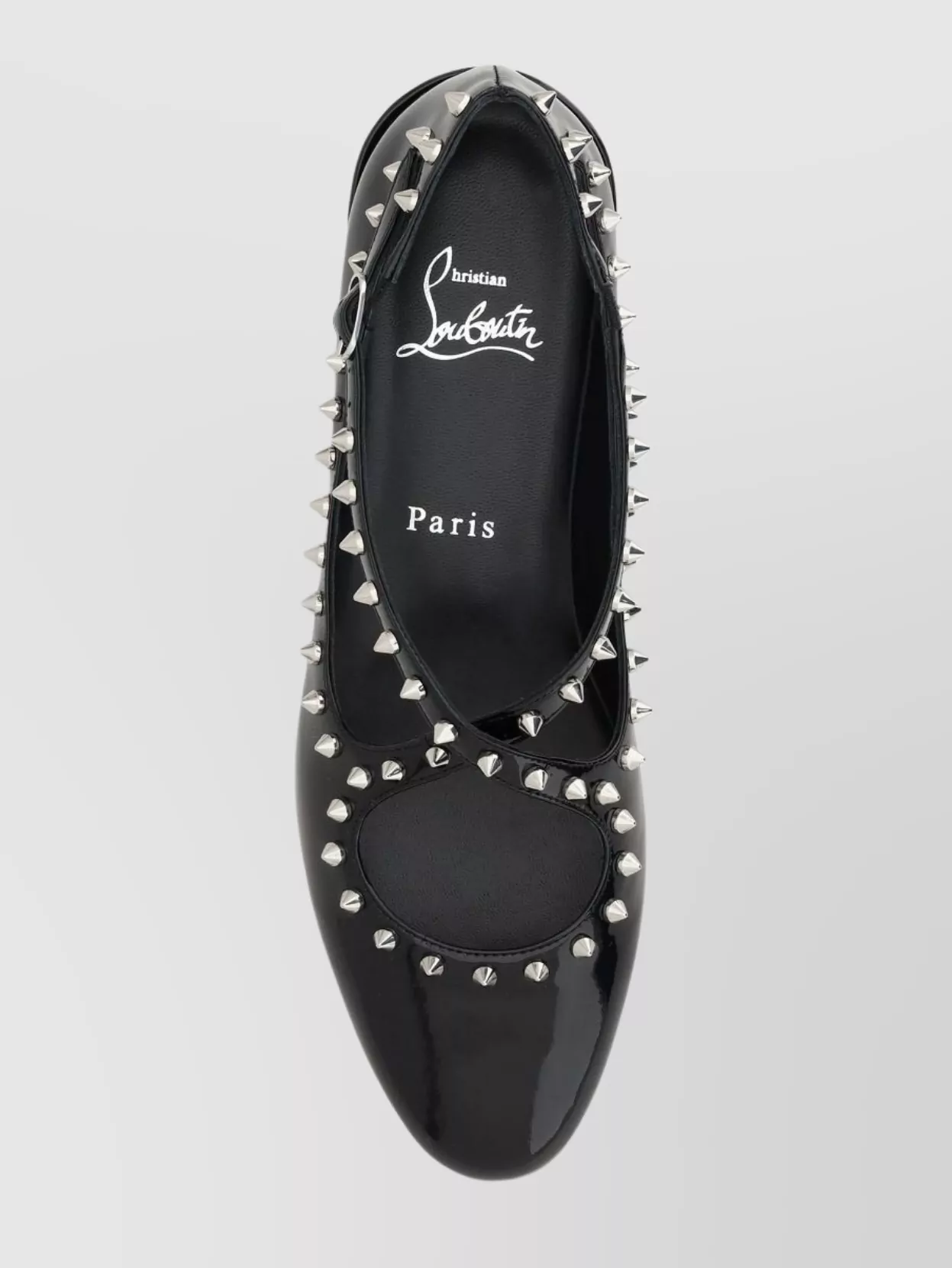 Christian Louboutin Cut-Out Patent Ballerina Shoes Studs