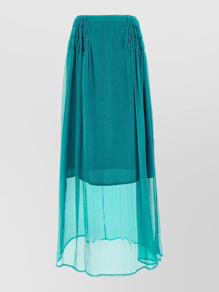 Dries Van Noten Silk quilted maxi skirt