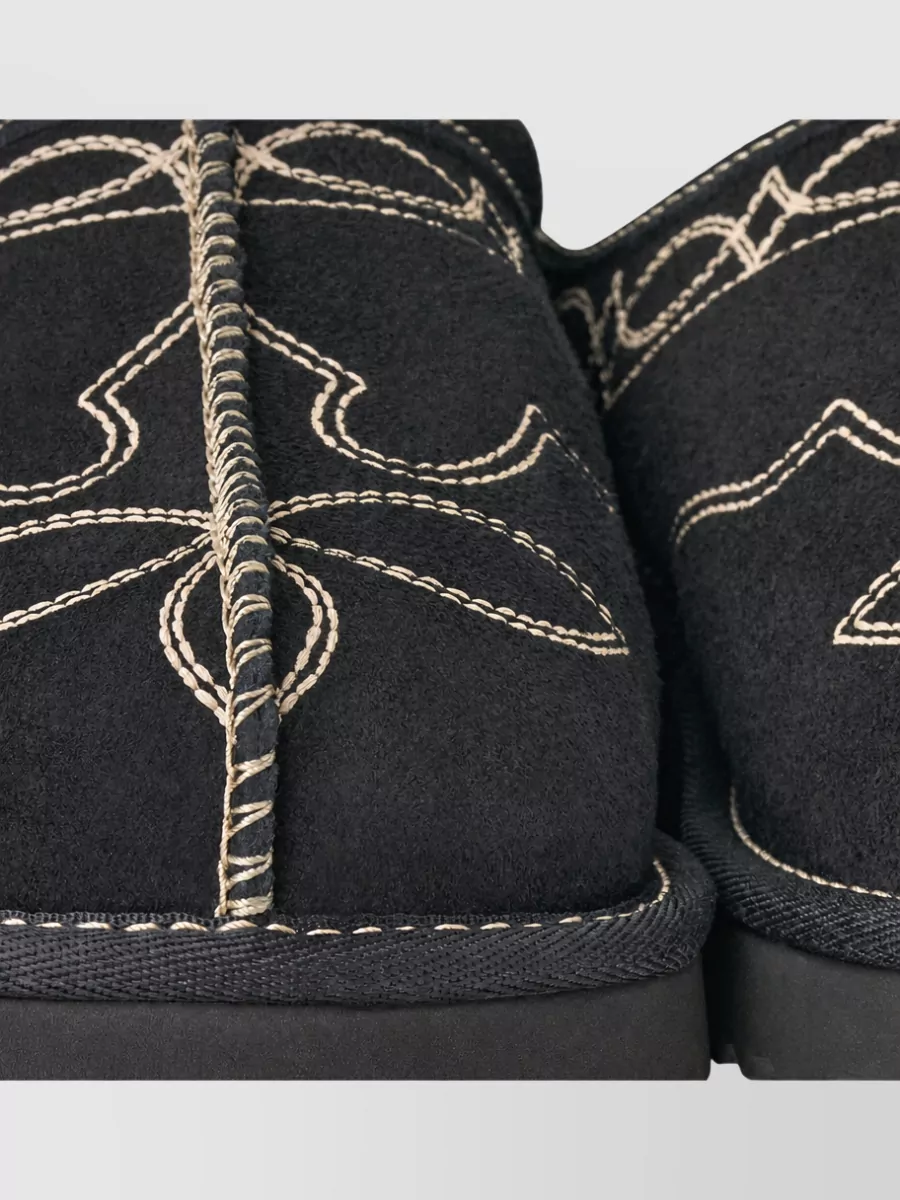 Ugg Suede Embroidered Slippers