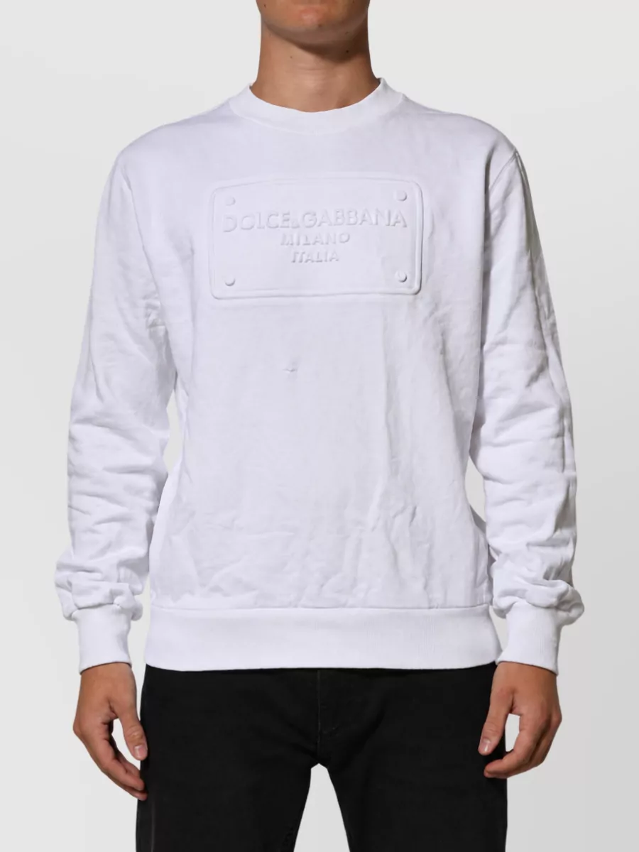 Dolce&Gabbana cotton logo embossed sweatshirt