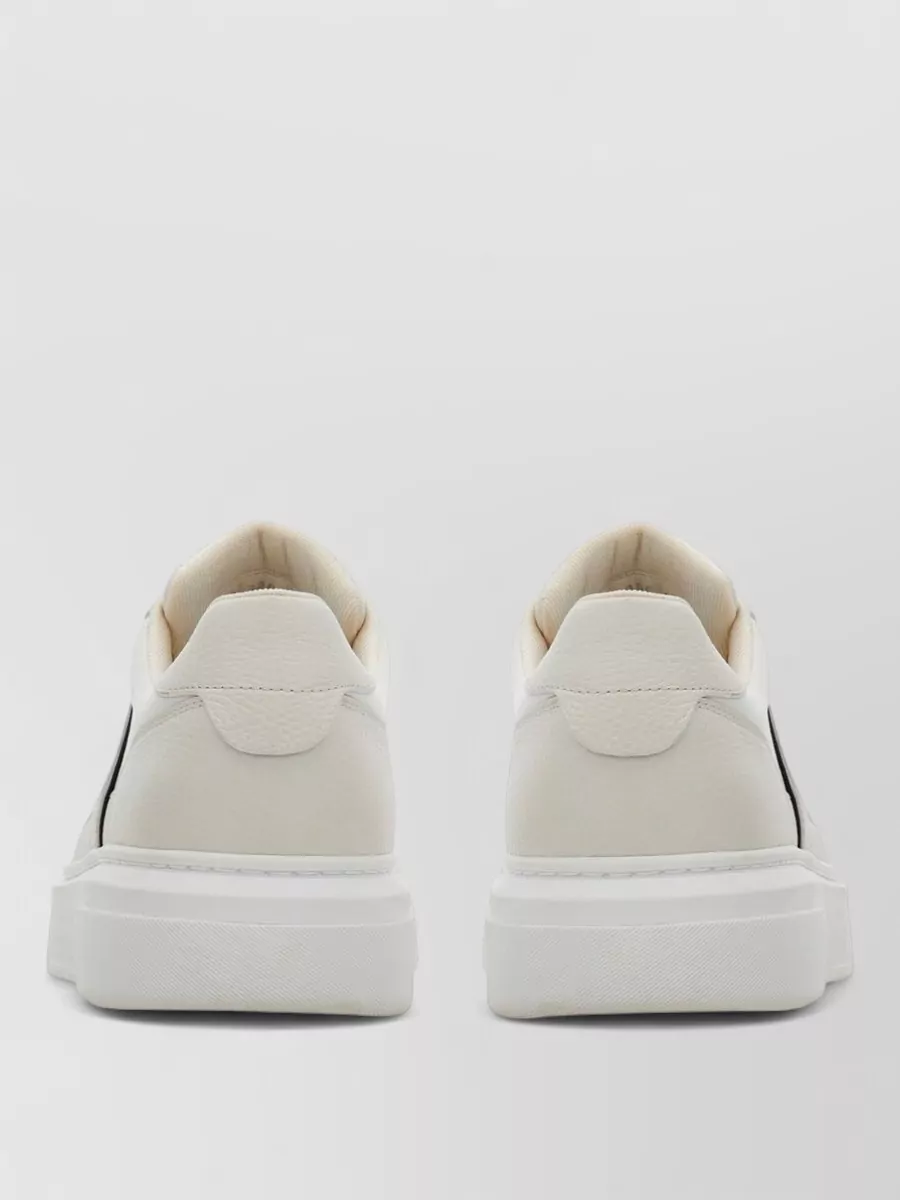 Ferragamo Cassina Ganc2 Leather Logo Low Sneakers
