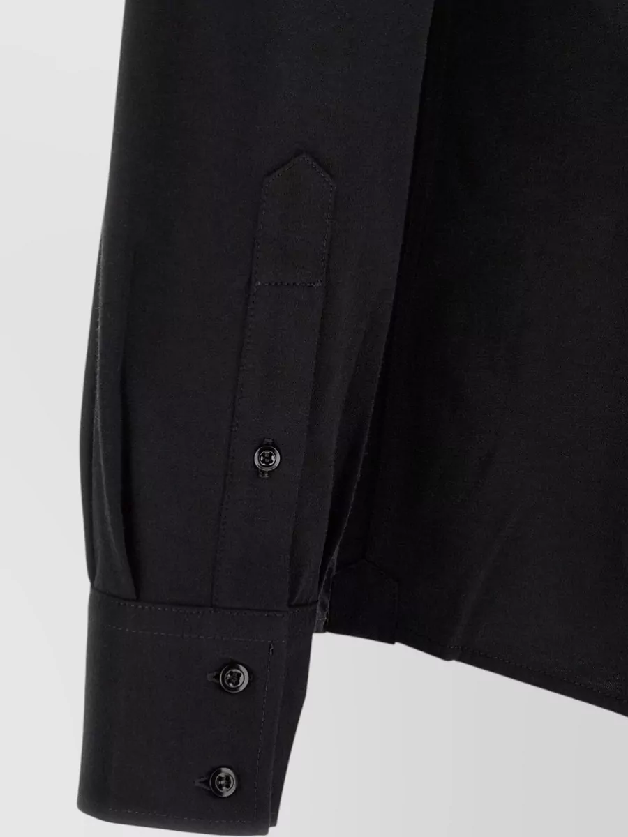 Brunello Cucinelli Cotton Piqué French Collar Long-Sleeve Shirt