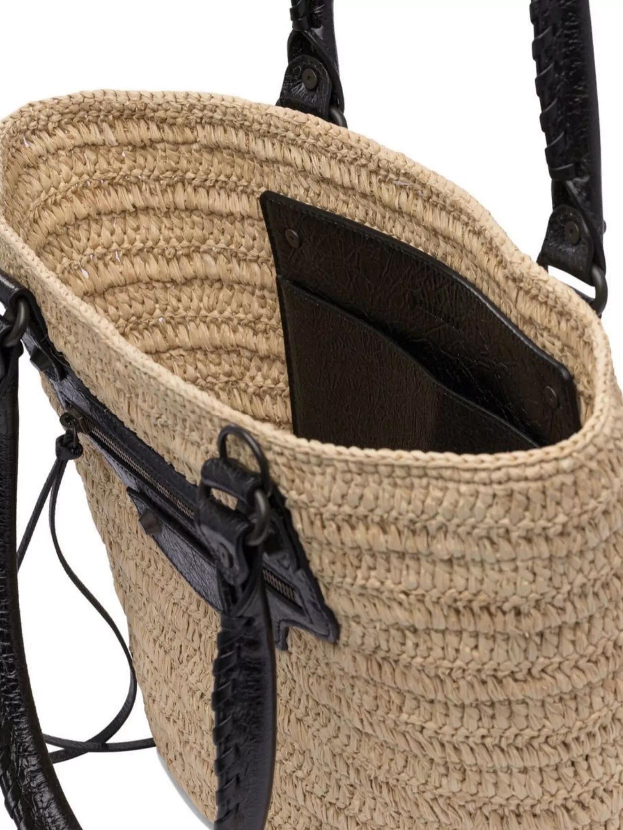 Balenciaga Woven Texture Dual Handles Shoulder Bags