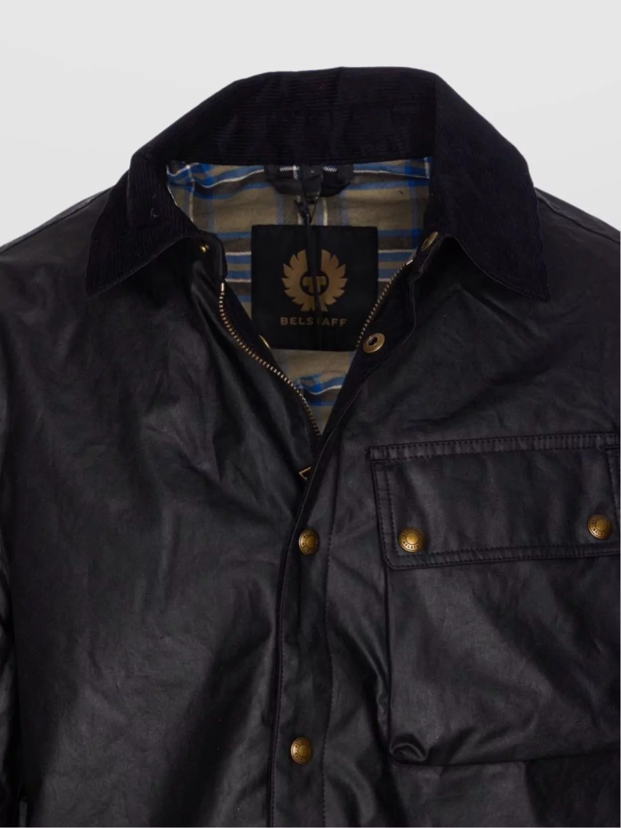 Belstaff Ground Jacket With Chest Pocket And Velvet Collar
