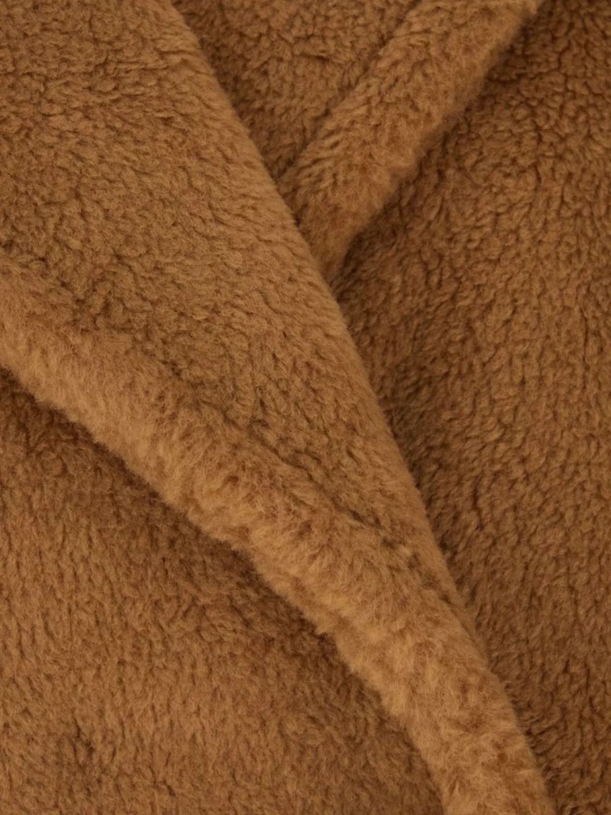 Weekend Max Mara Belted Wool Coat With Faux Fur Texture In Brown