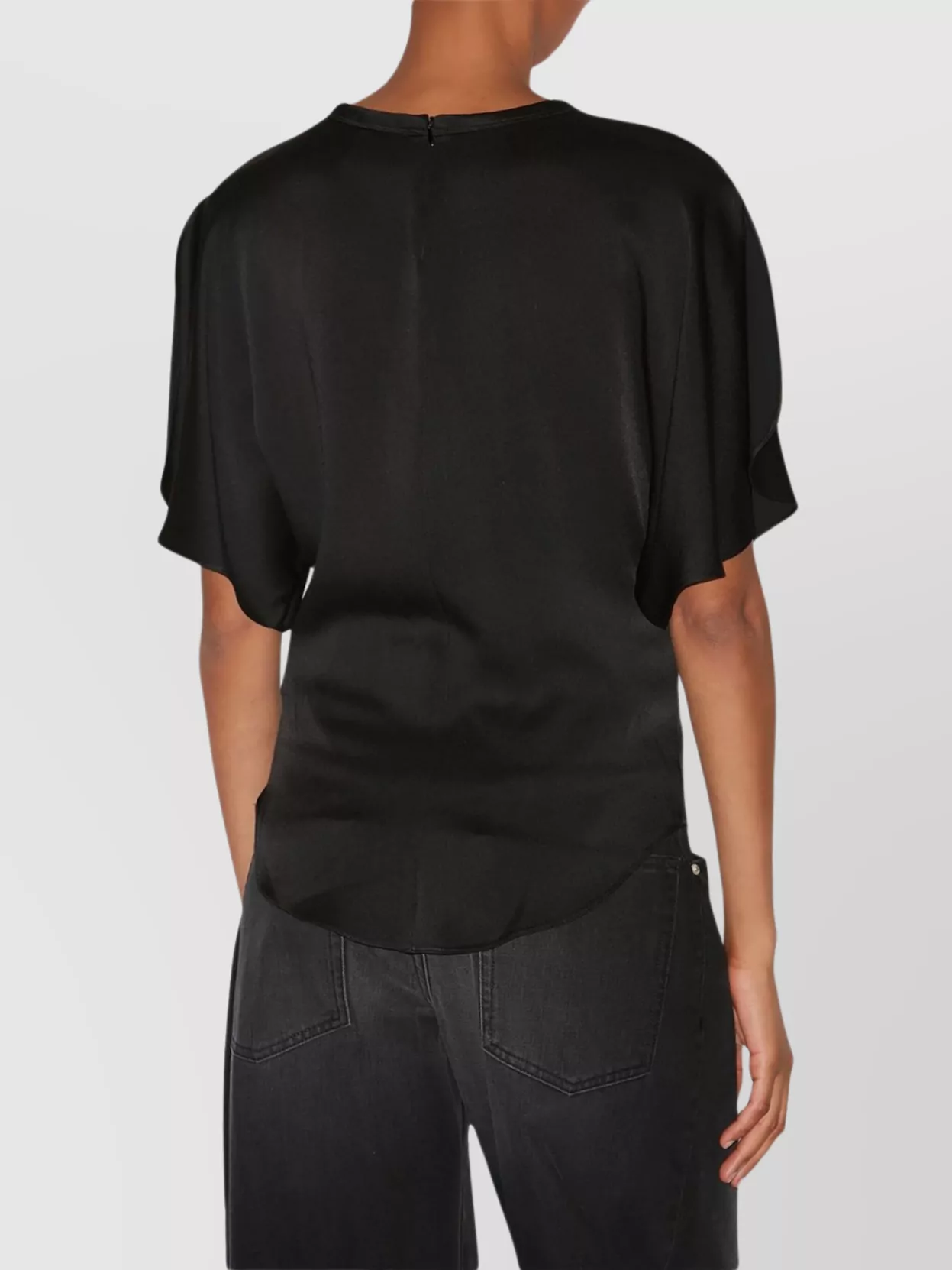 Shop Isabel Marant Curved Hem Cut-out Blouse