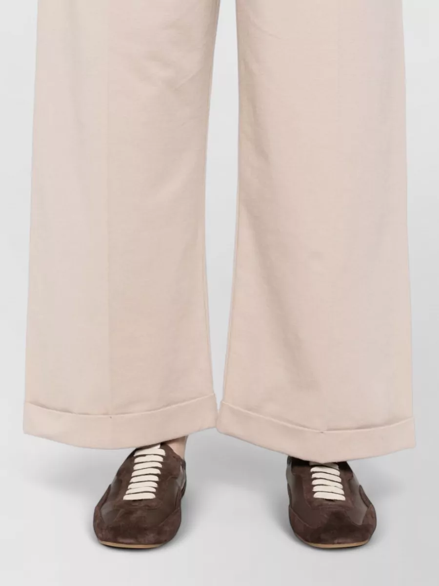 Brunello Cucinelli Cotton Trousers Wide Leg Belt Loops