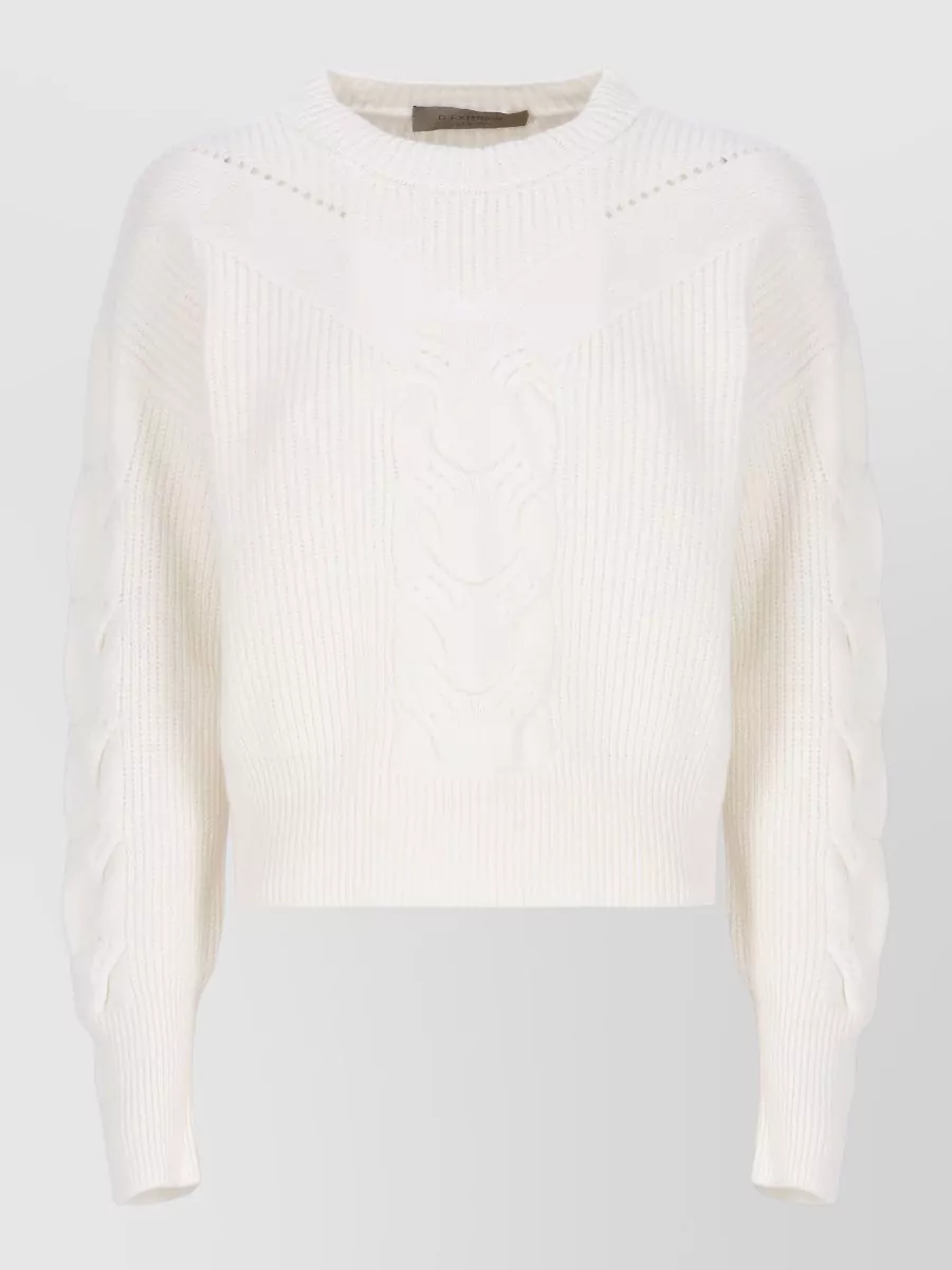 D.exterior Ribbed Wool Cashmere Crewneck Jumper