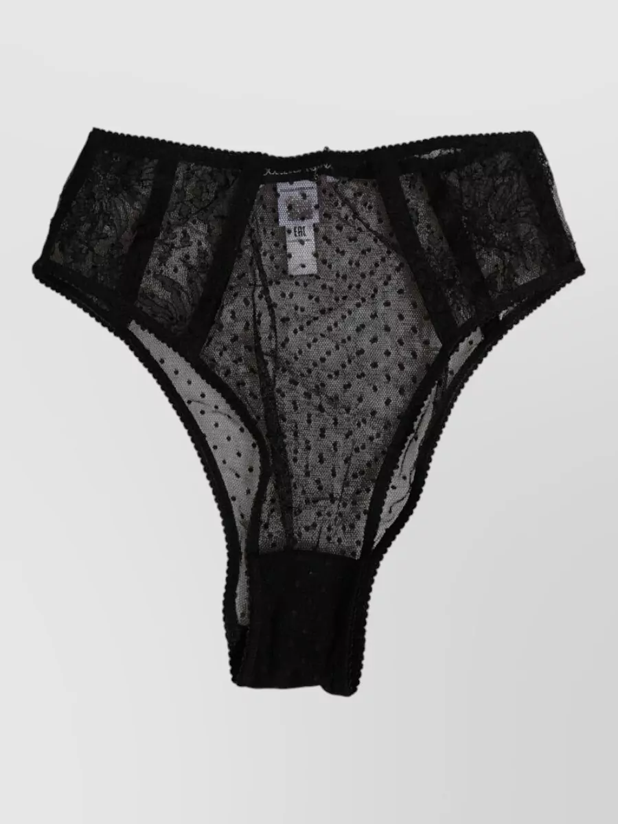 Dolce&Gabbana lace polka dot mesh high-rise briefs