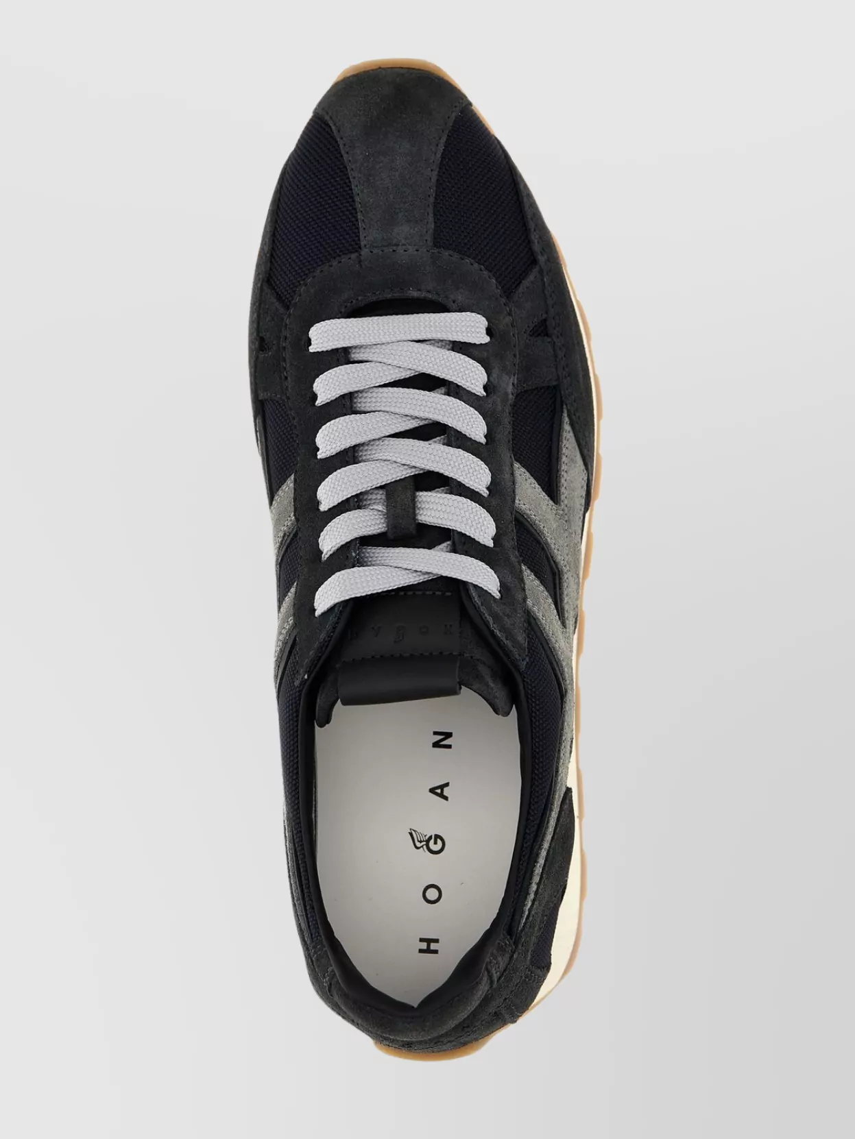 Hogan Suede Panels Rubber Sole Sneakers