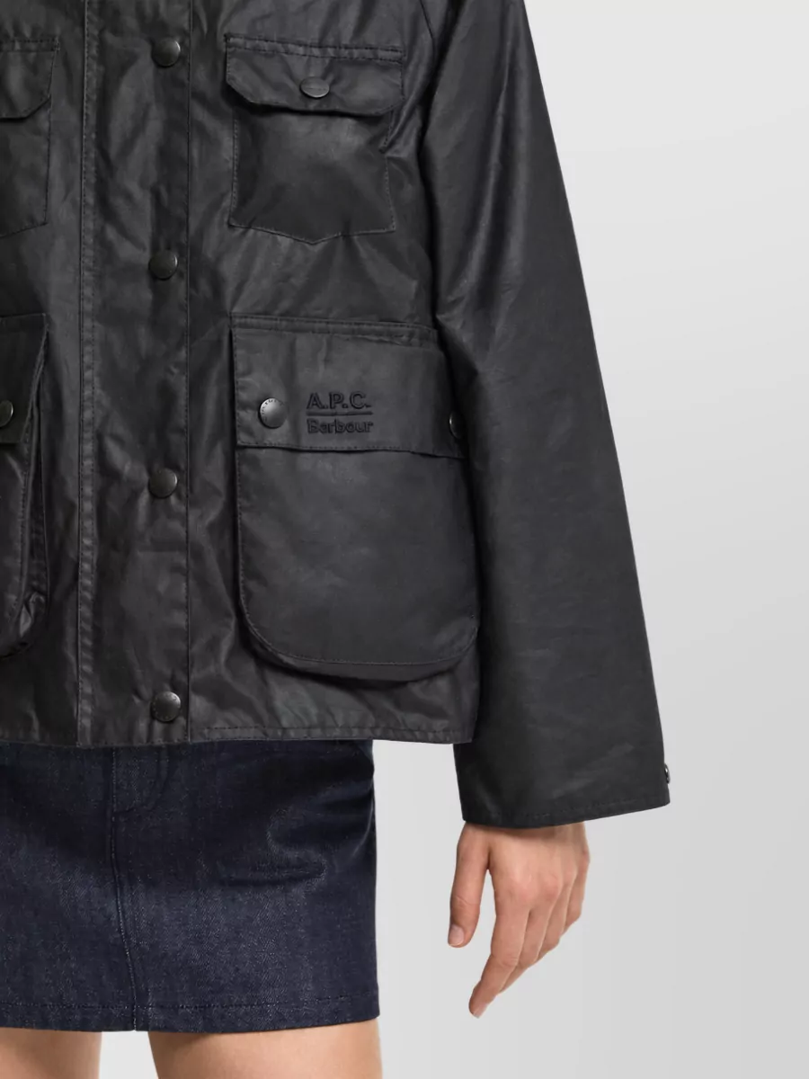 Barbour Waxed Cotton Single-Breasted Coat