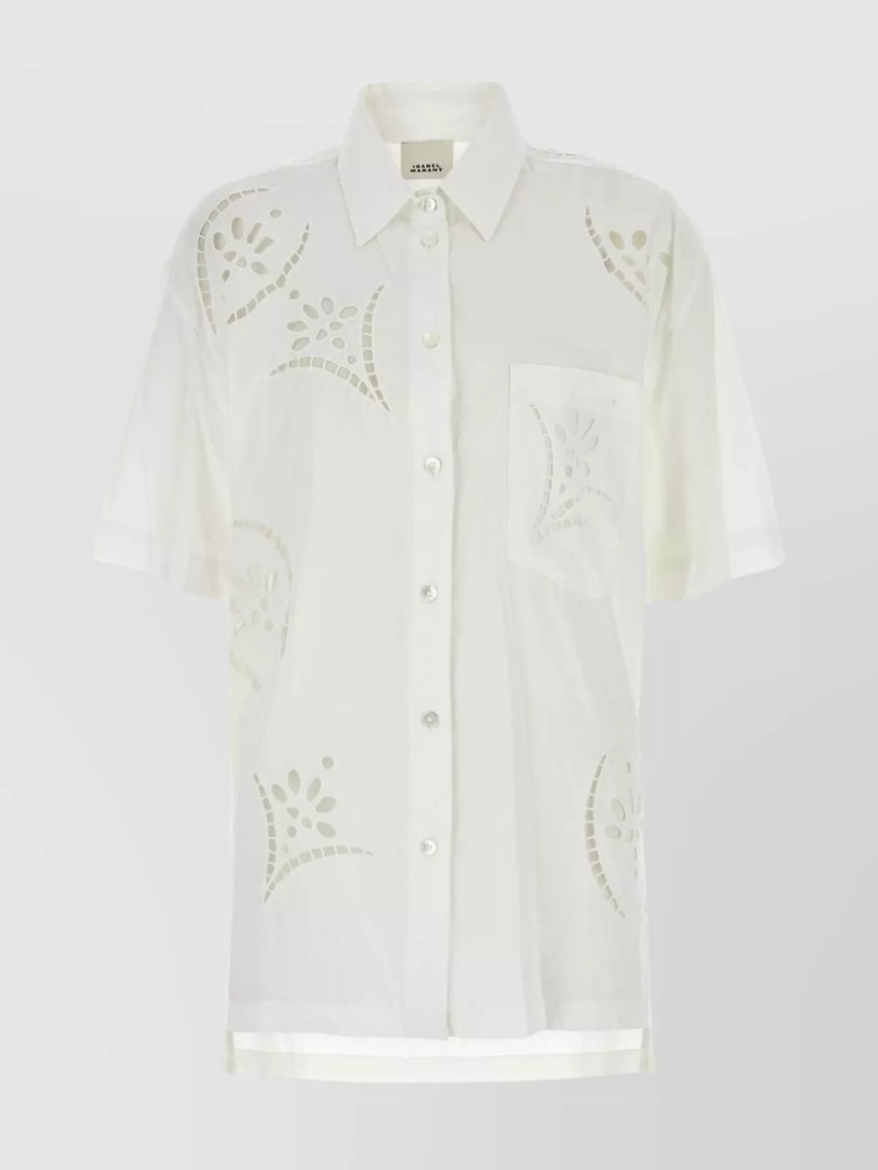 Isabel Marant Modal Blend Bilya Shirt With Embroidered Detailing In White