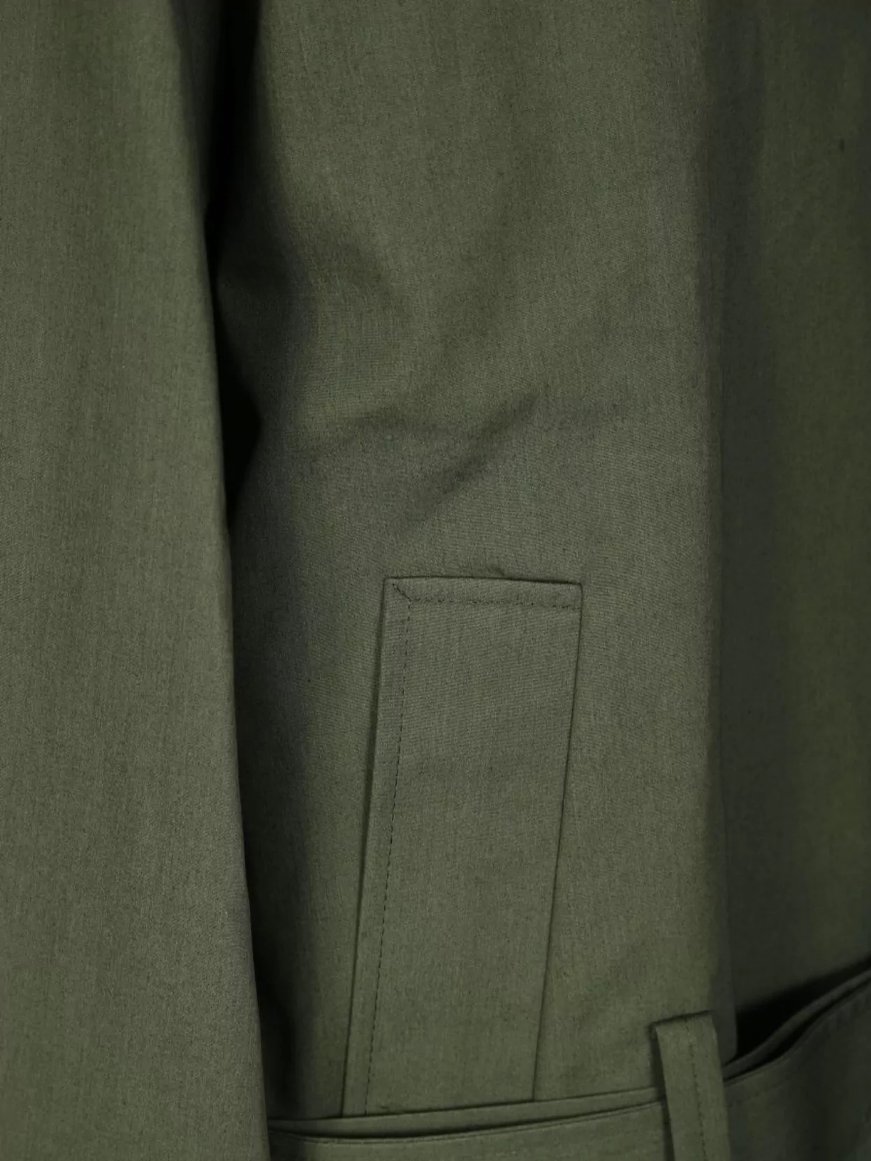 Jw Anderson Belted Waist Jacket Collar Contrast In Green