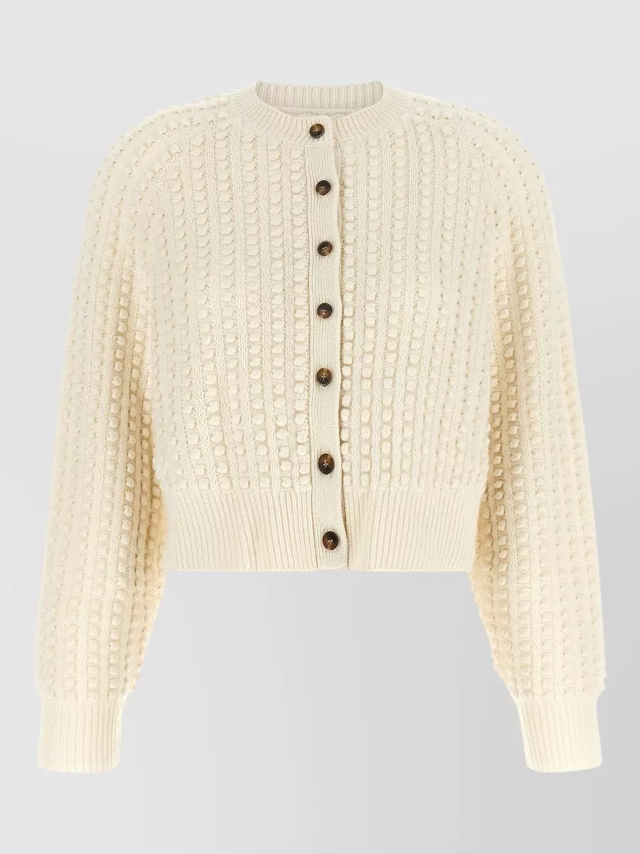 Loulou Studio Cashmere cropped cable-knit cardigan