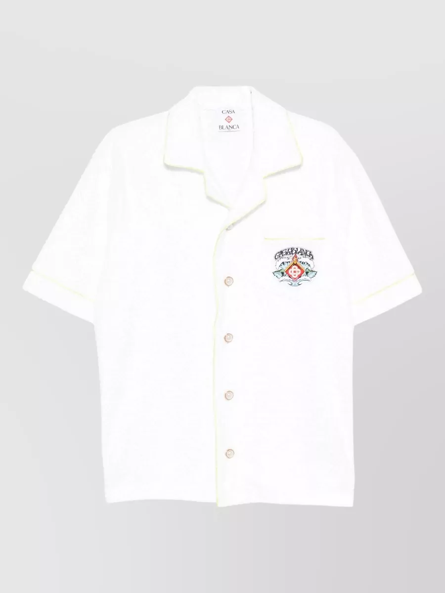 Casablanca Towelling Monogram Polo Shirt