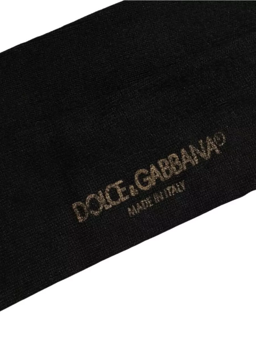 Dolce&Gabbana Viscose Logo Knee-High Socks