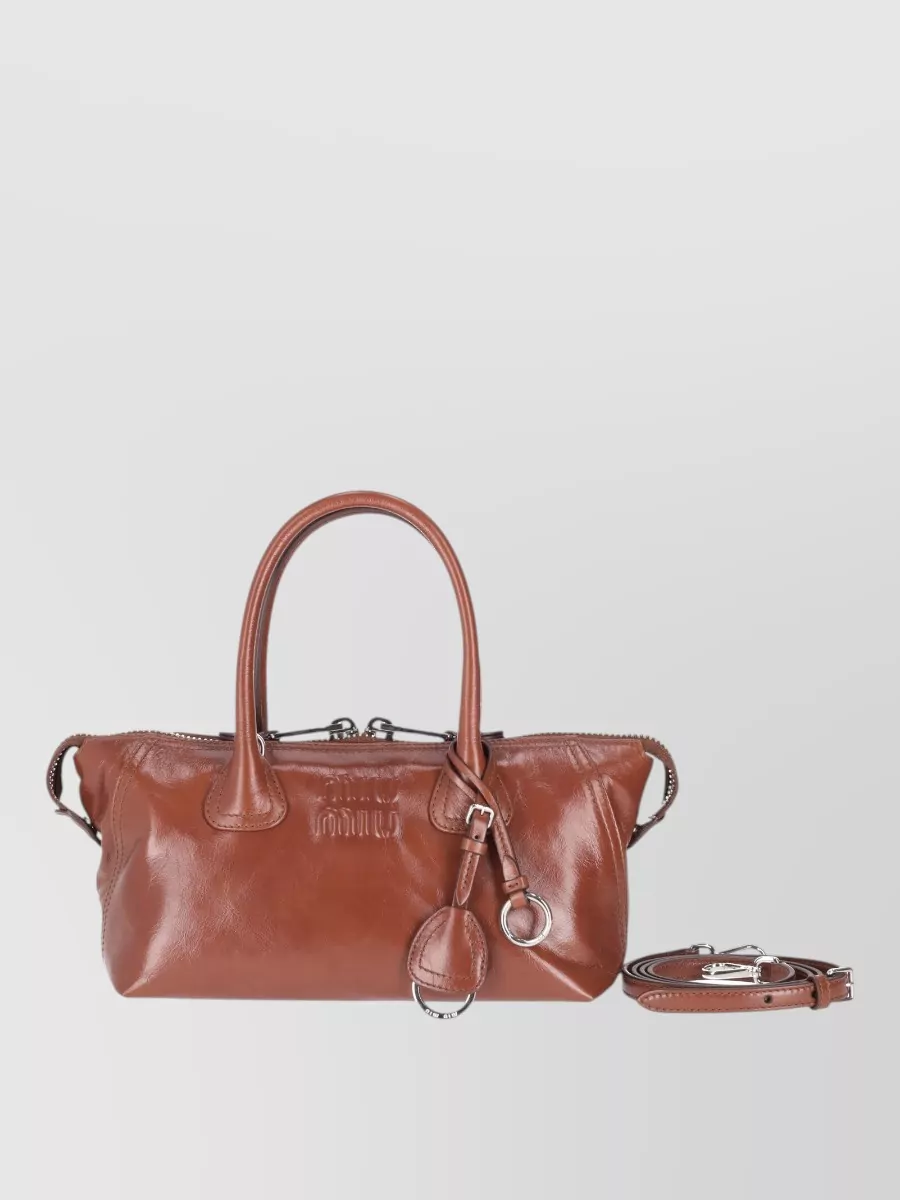Miu Miu Pocket Mini Leather Top Handle Bag