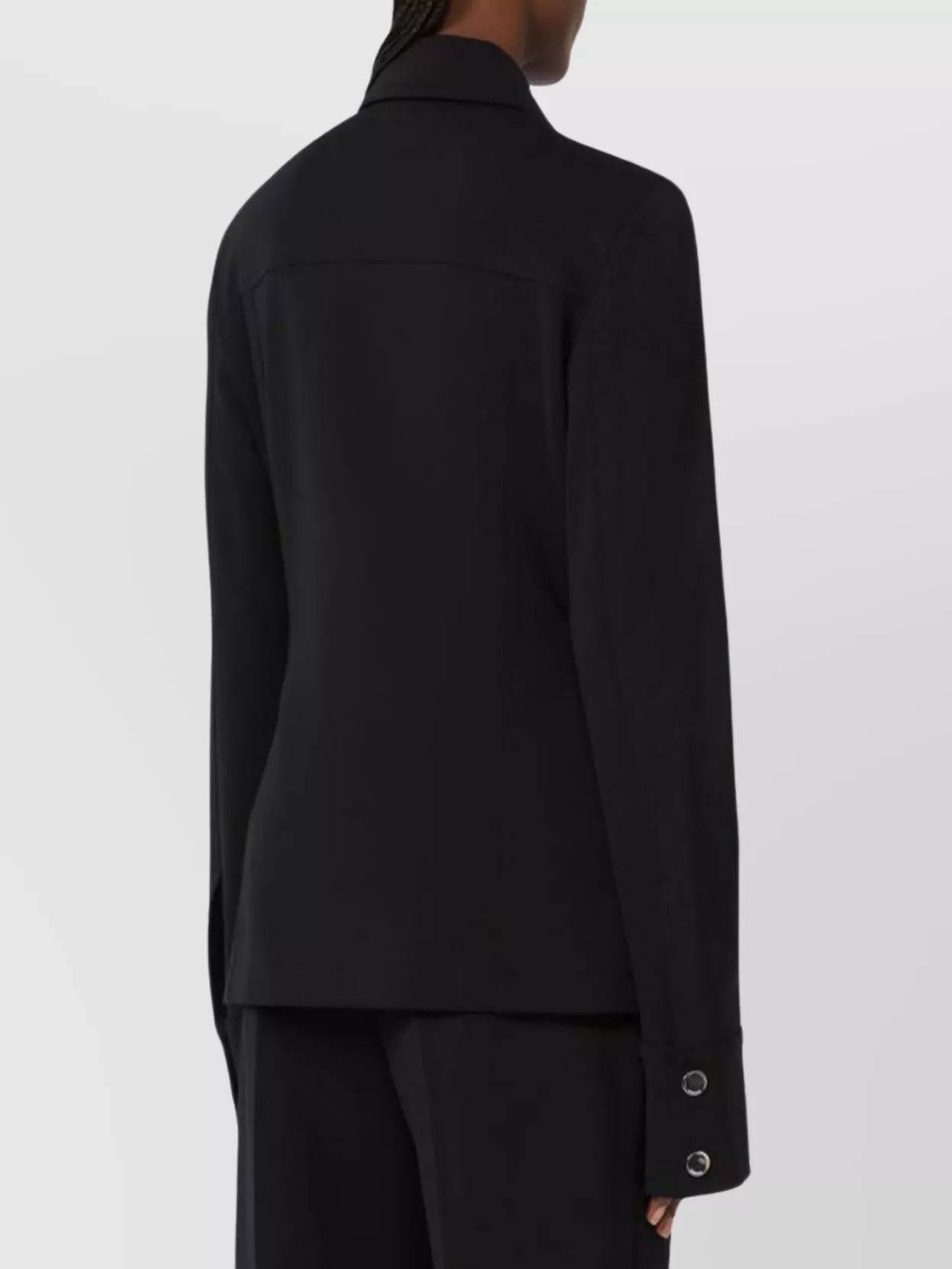 Sportmax Tailored Suit With Relaxed Fit And Vertical Cuts In Black
