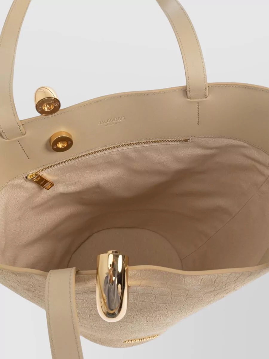 Jacquemus Le Bambola Medium Leather Bucket Bag