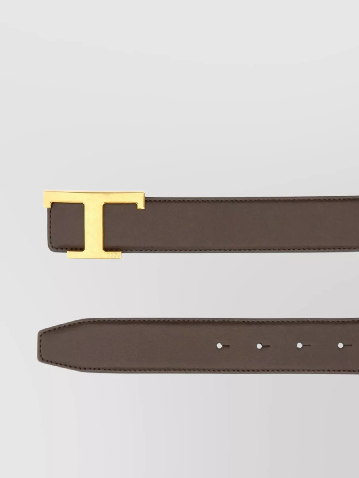Tod's Adjustable Smooth Finish Gold-Tone Buckle Belt