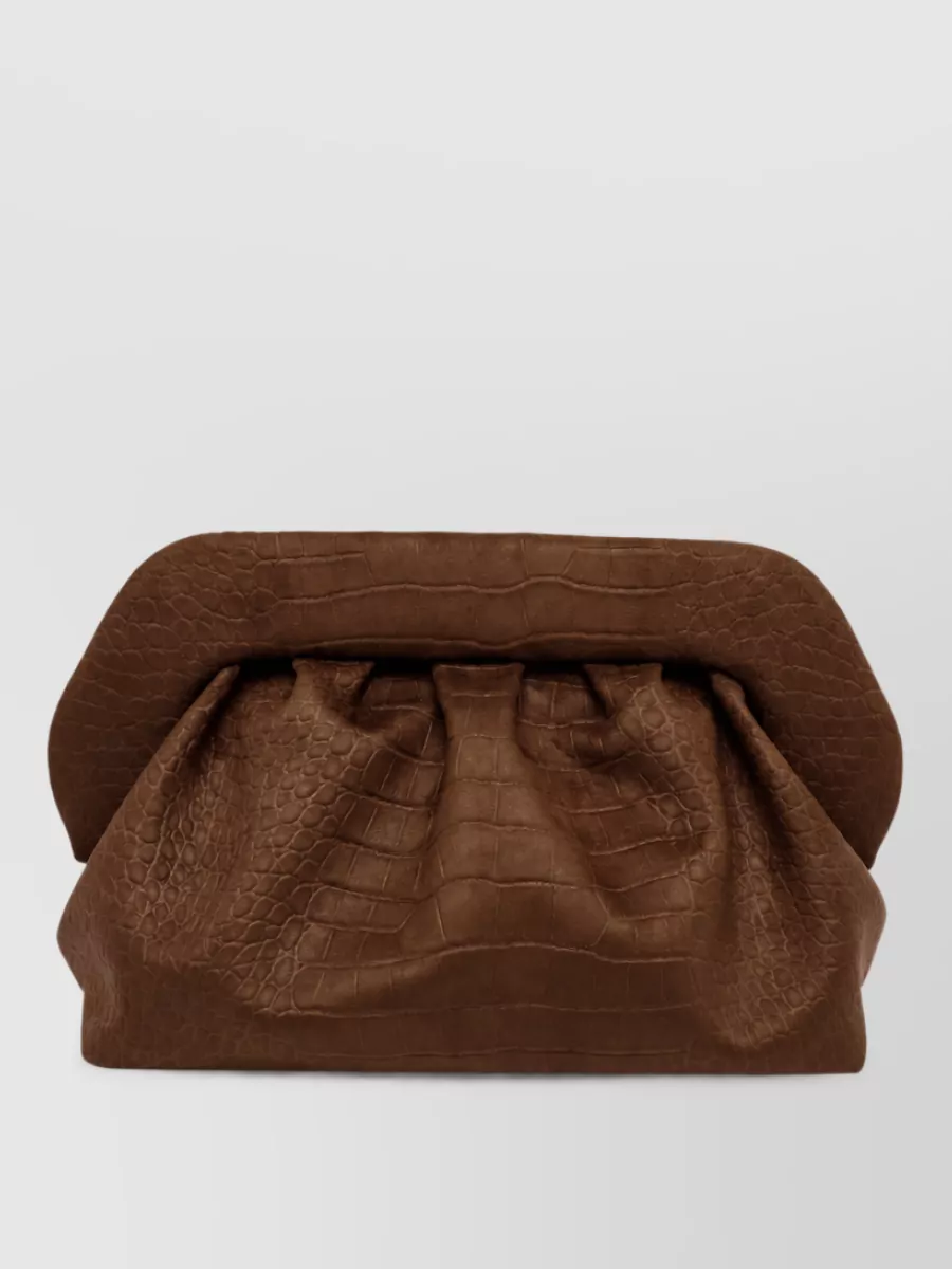 Themoiré Bios Croco-Effect Clutch Bag