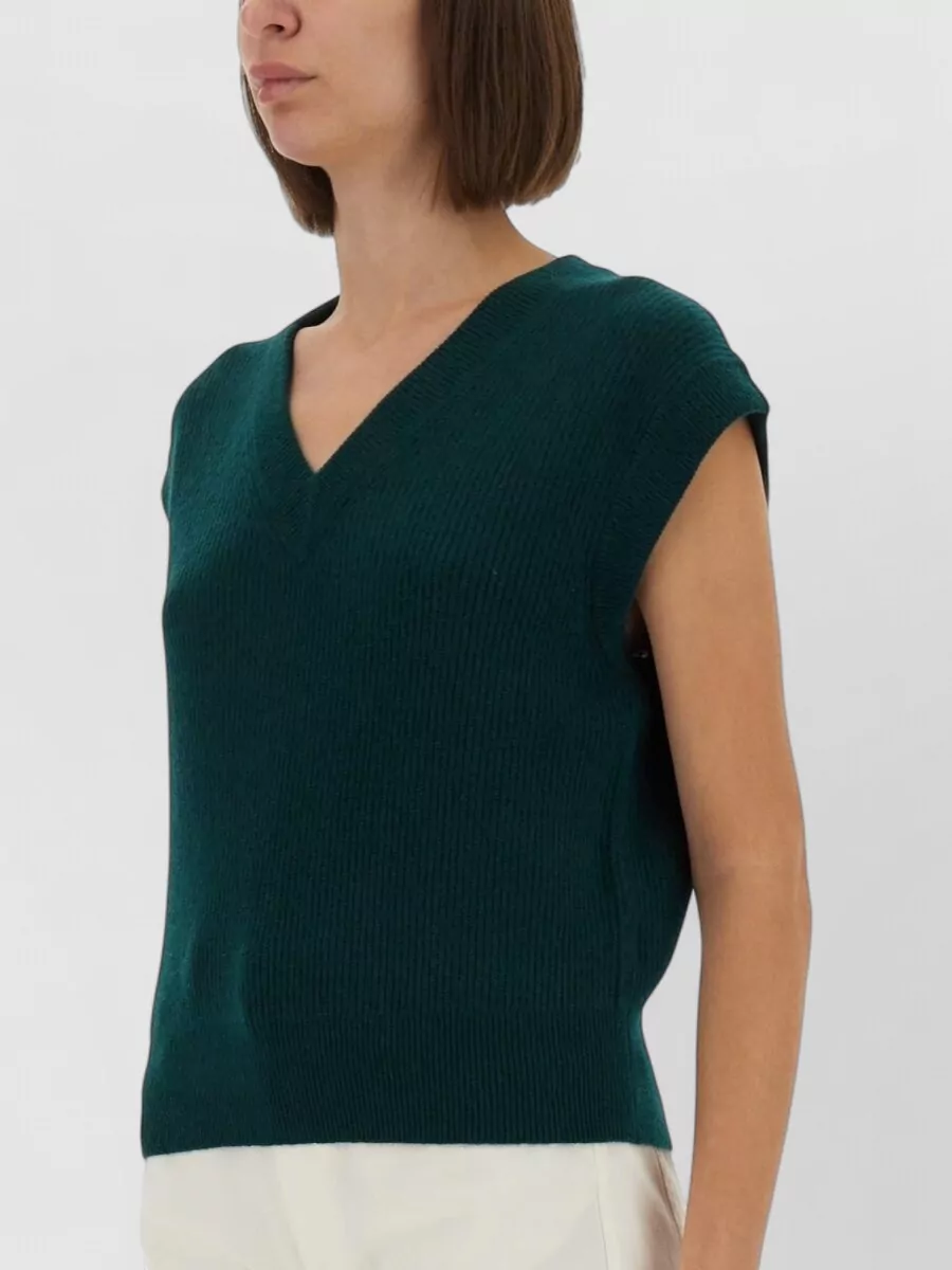 Guest In Residence Cashmere Ribbed Knit Vest