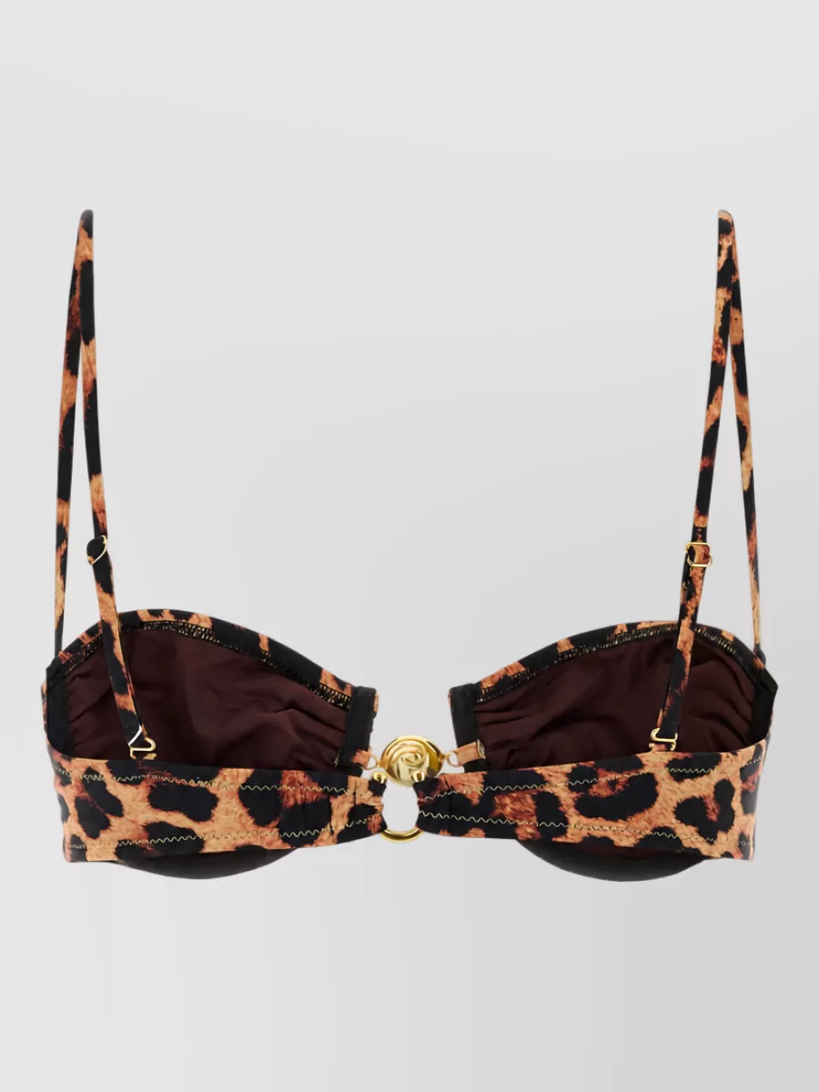 Reina Olga Printed Stretch Bikini Top