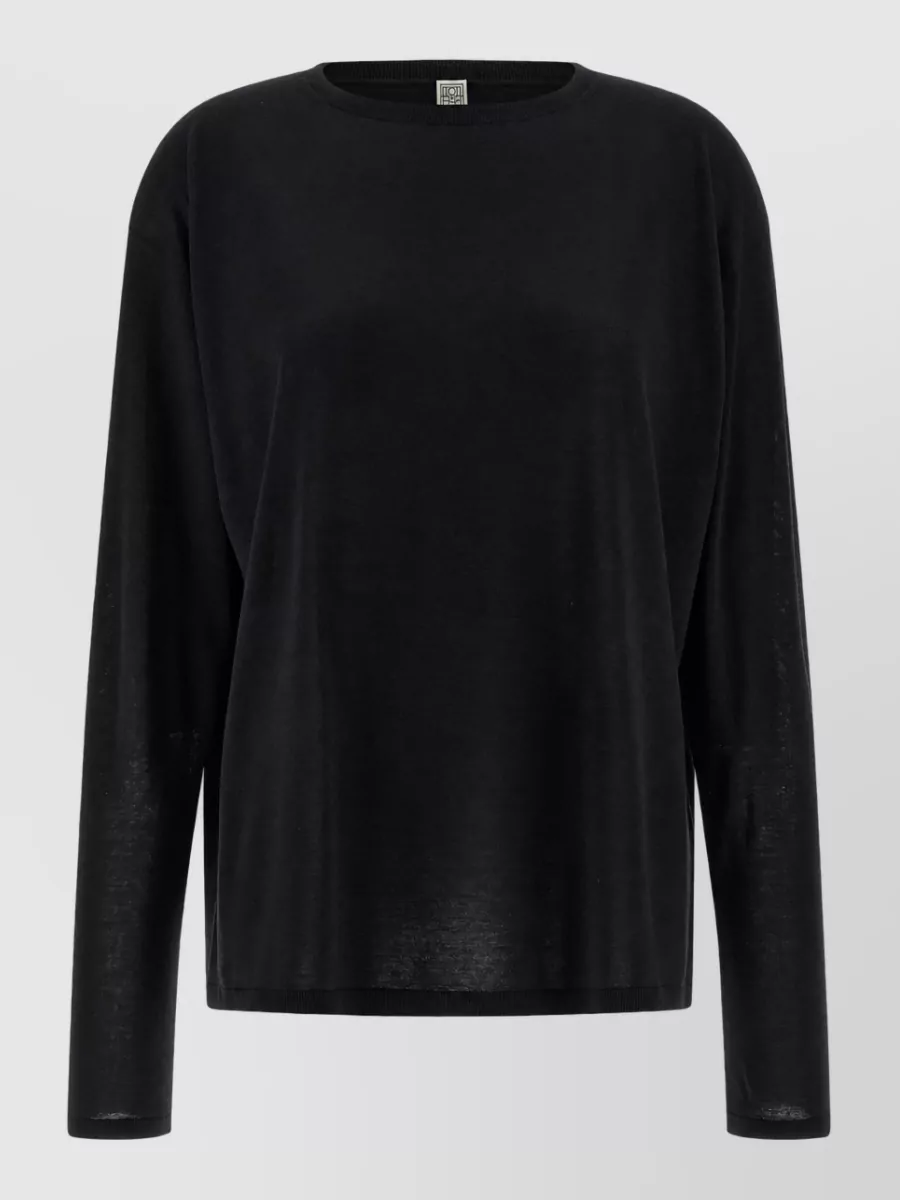 Totême Wool fine-knit long-sleeve sweater